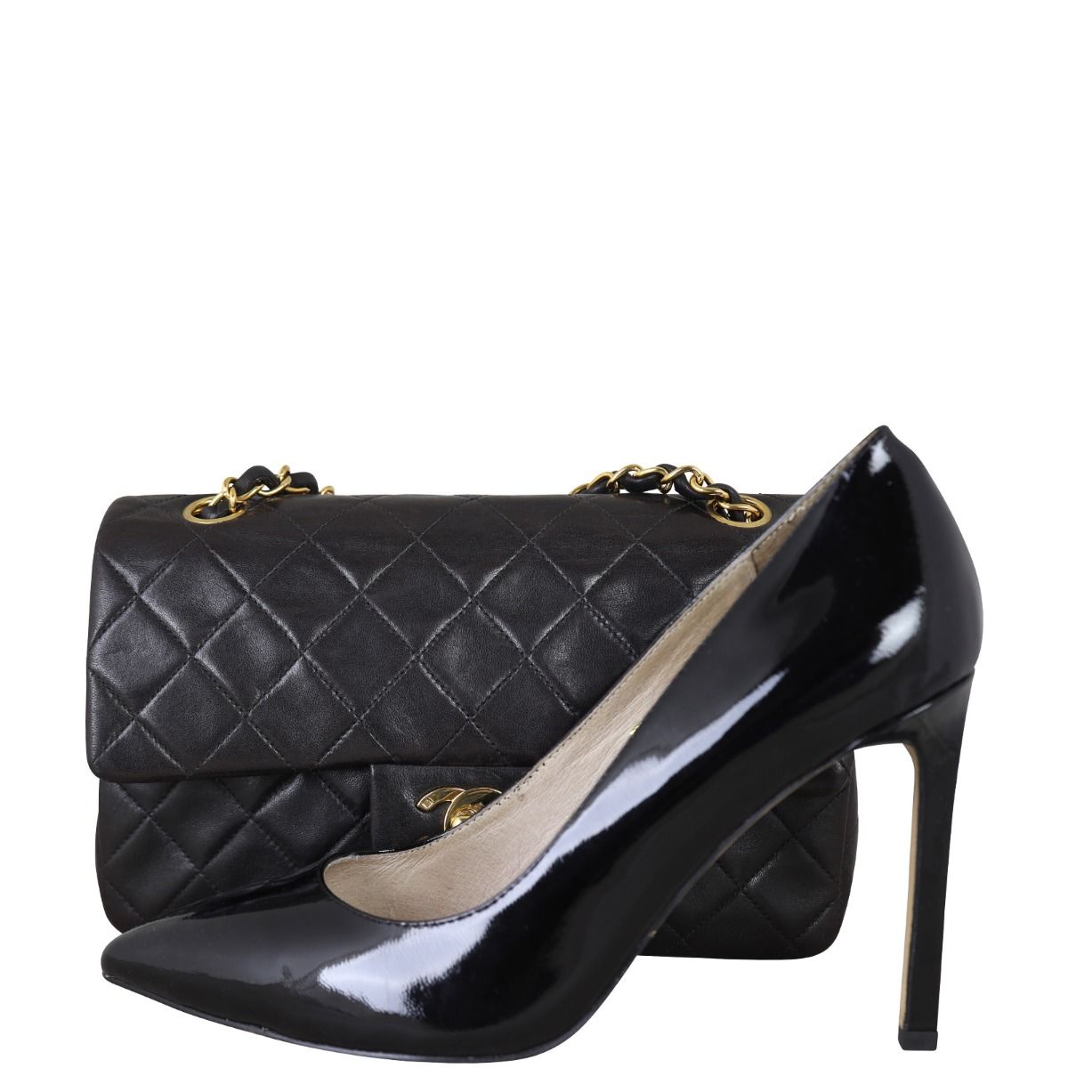 Chanel Classic Double Flap Small Black Vintage 3 Series