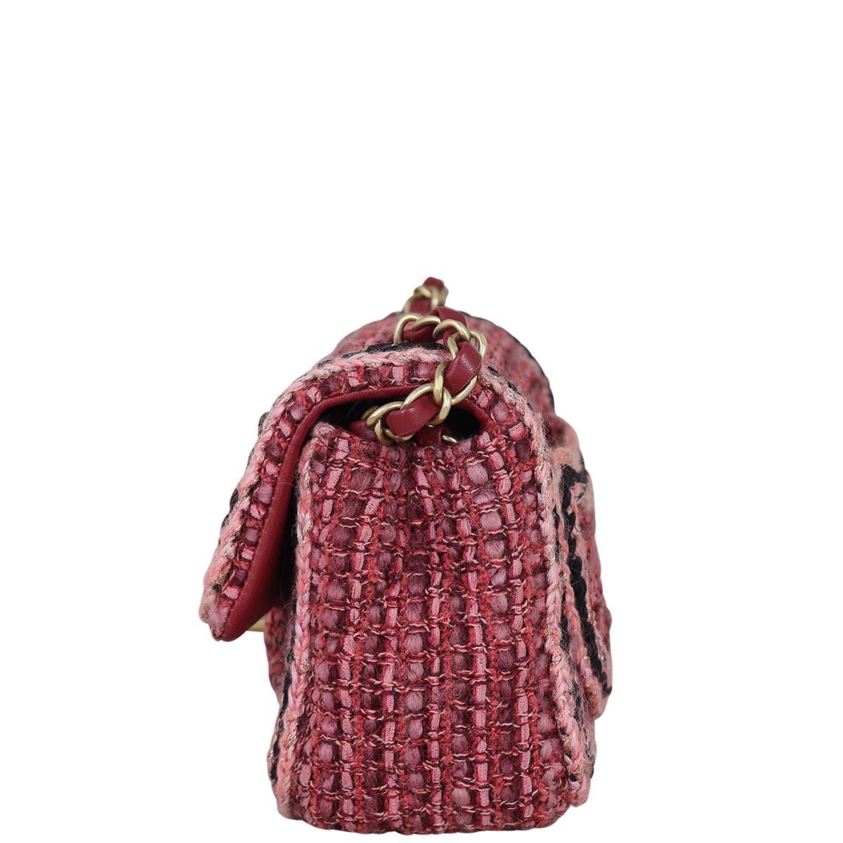 Chanel Tweed Braid Flap Bag Mini Rectangular