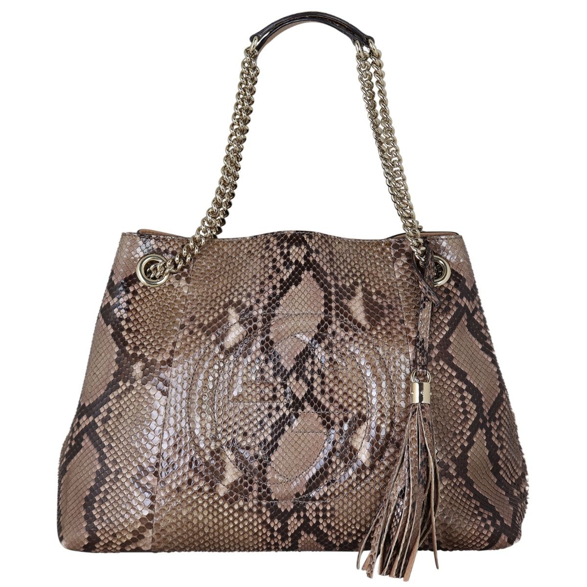 Gucci Soho Chain Tote Python
