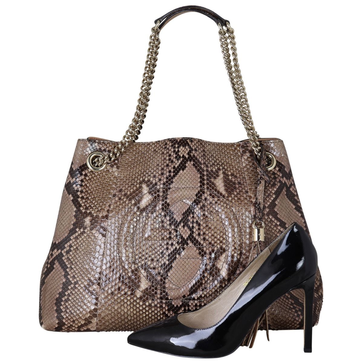 Gucci Soho Chain Tote Python