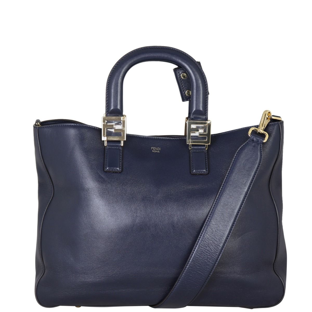 Fendi FF Leather Tote