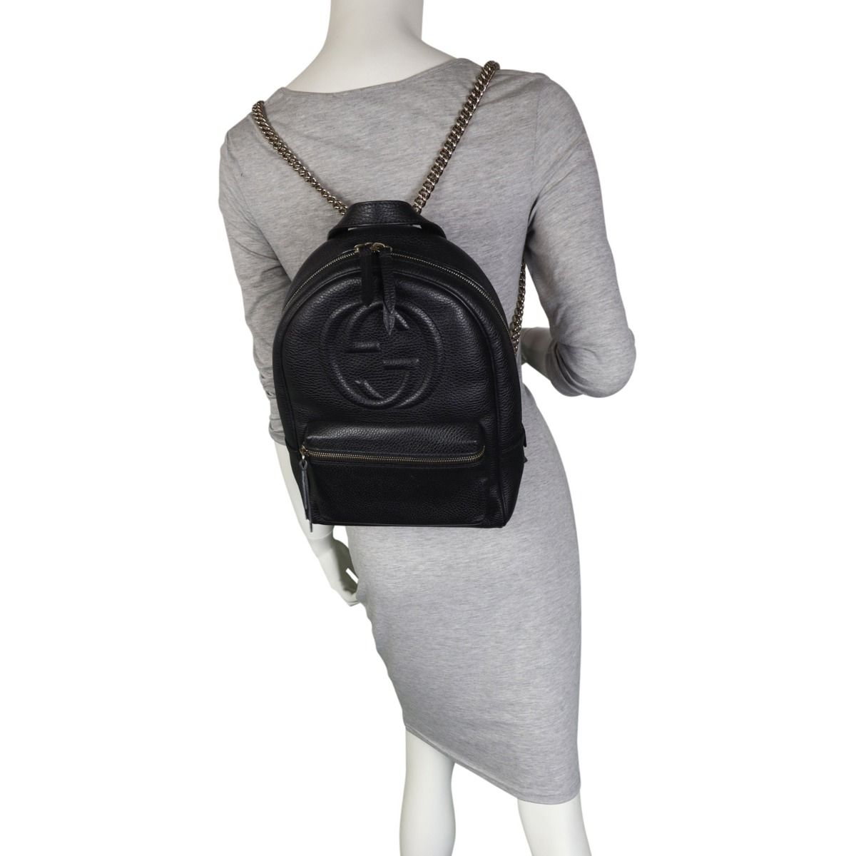 Gucci Soho Leather Chain Backpack