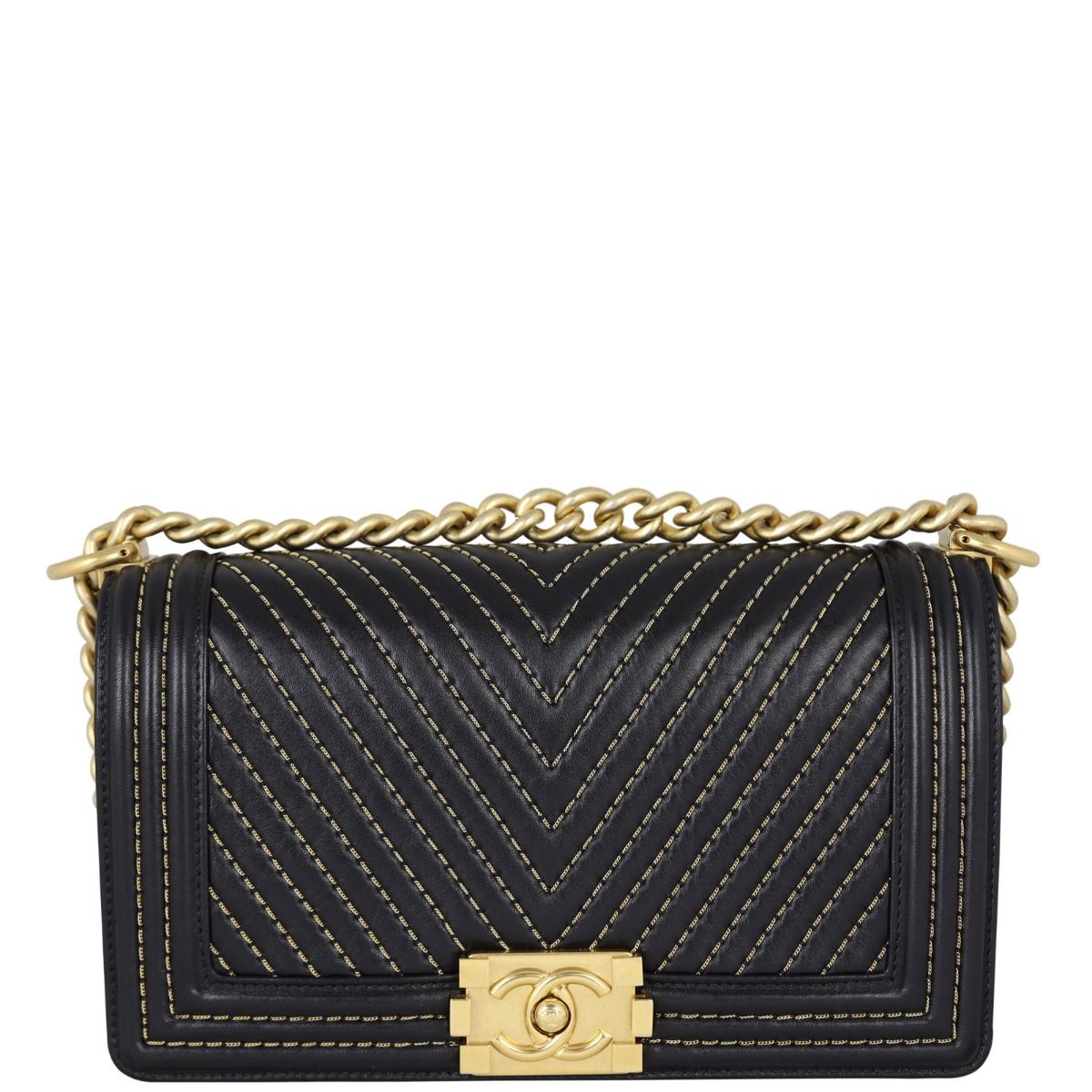 Chanel Boy Old Medium Chevron Chains