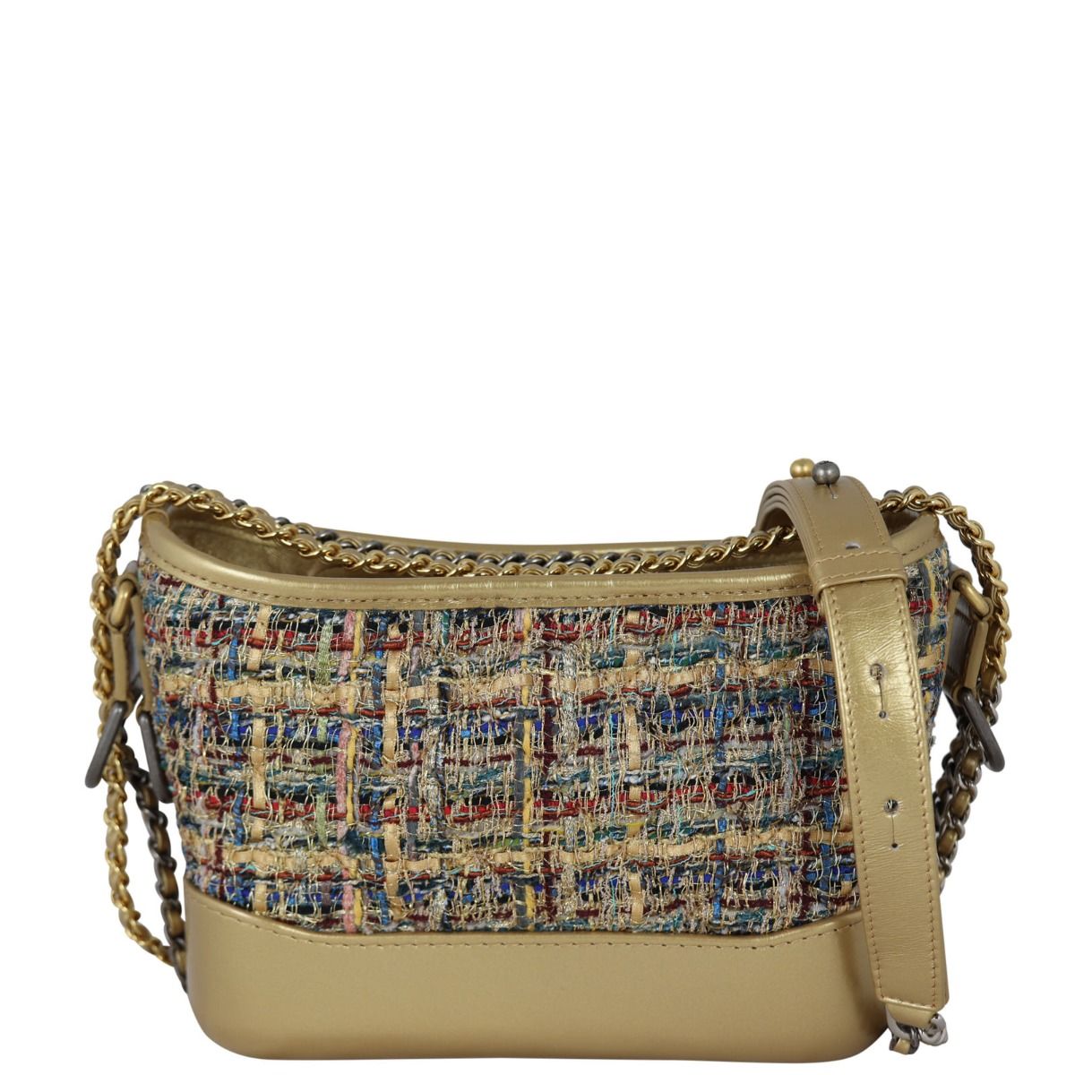Chanel Gabrielle Tweed Hobo Small