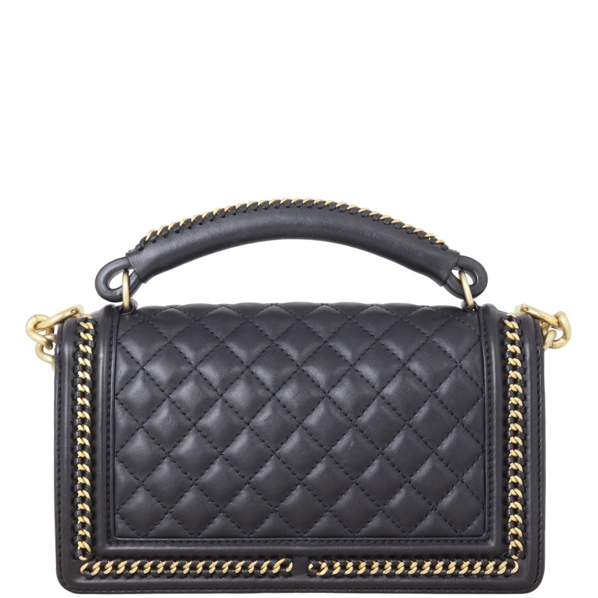 Chanel Boy Old Medium Paris Rome Chain Top Handle