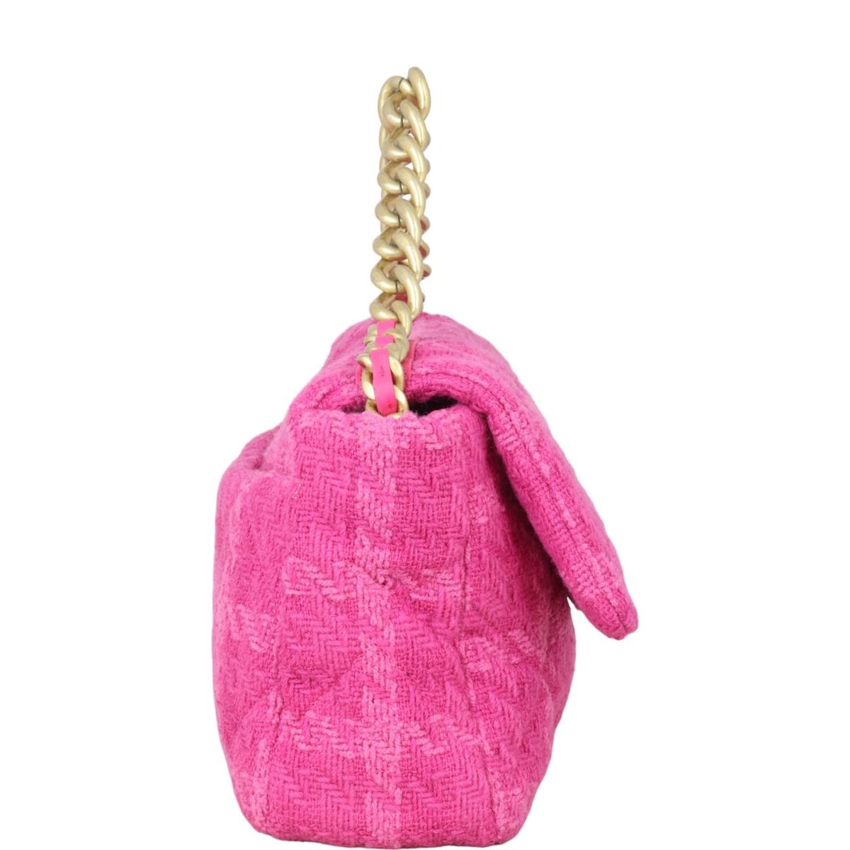 Chanel 19 Tweed Flap Bag Large