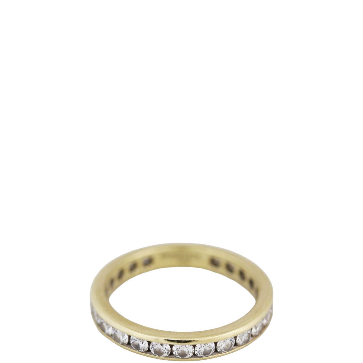 Tiffany Co. Tiffany Setting Full Circle Diamond 18k Yellow Gold Wedding Band