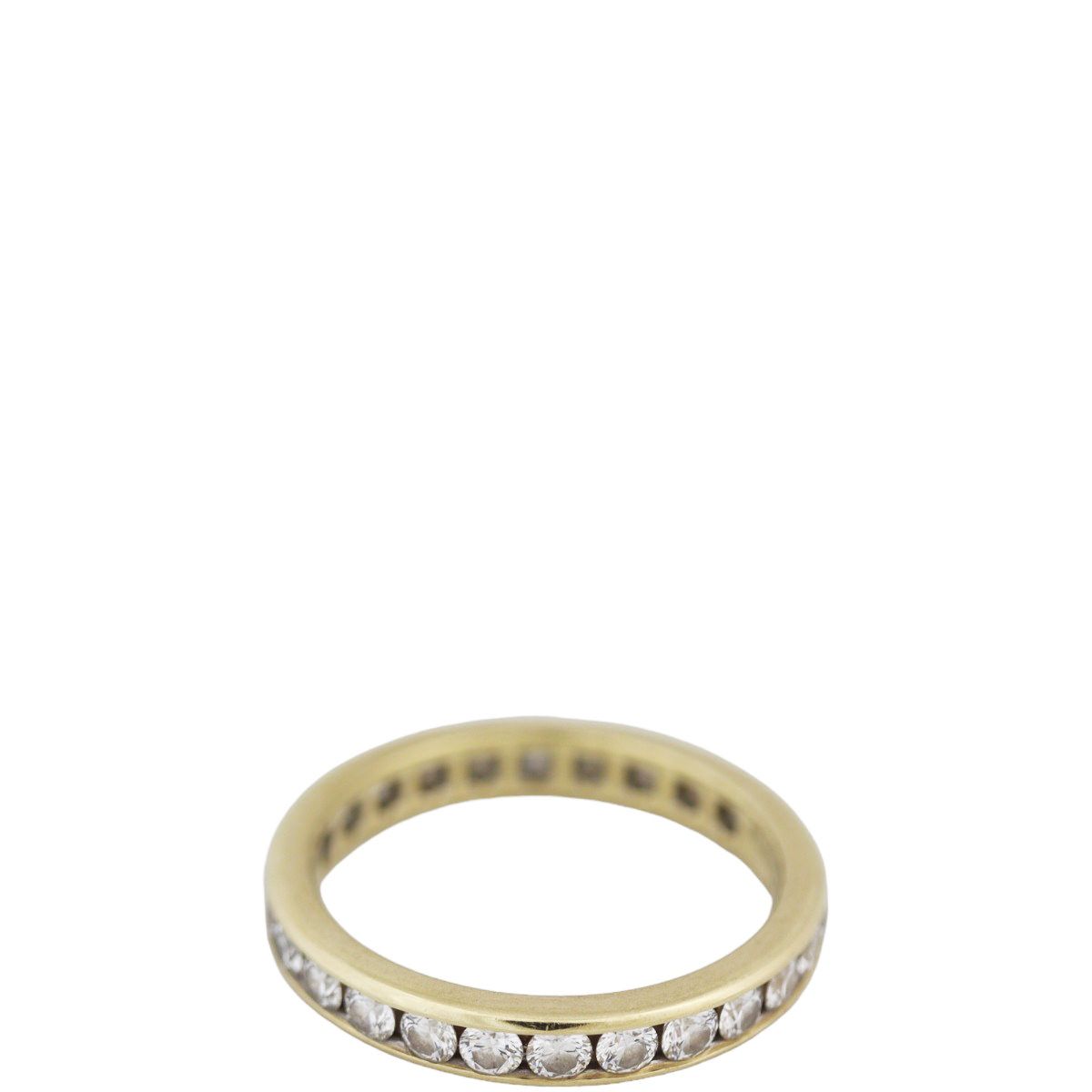 Tiffany Co. Tiffany Setting Full Circle Diamond 18k Yellow Gold Wedding Band