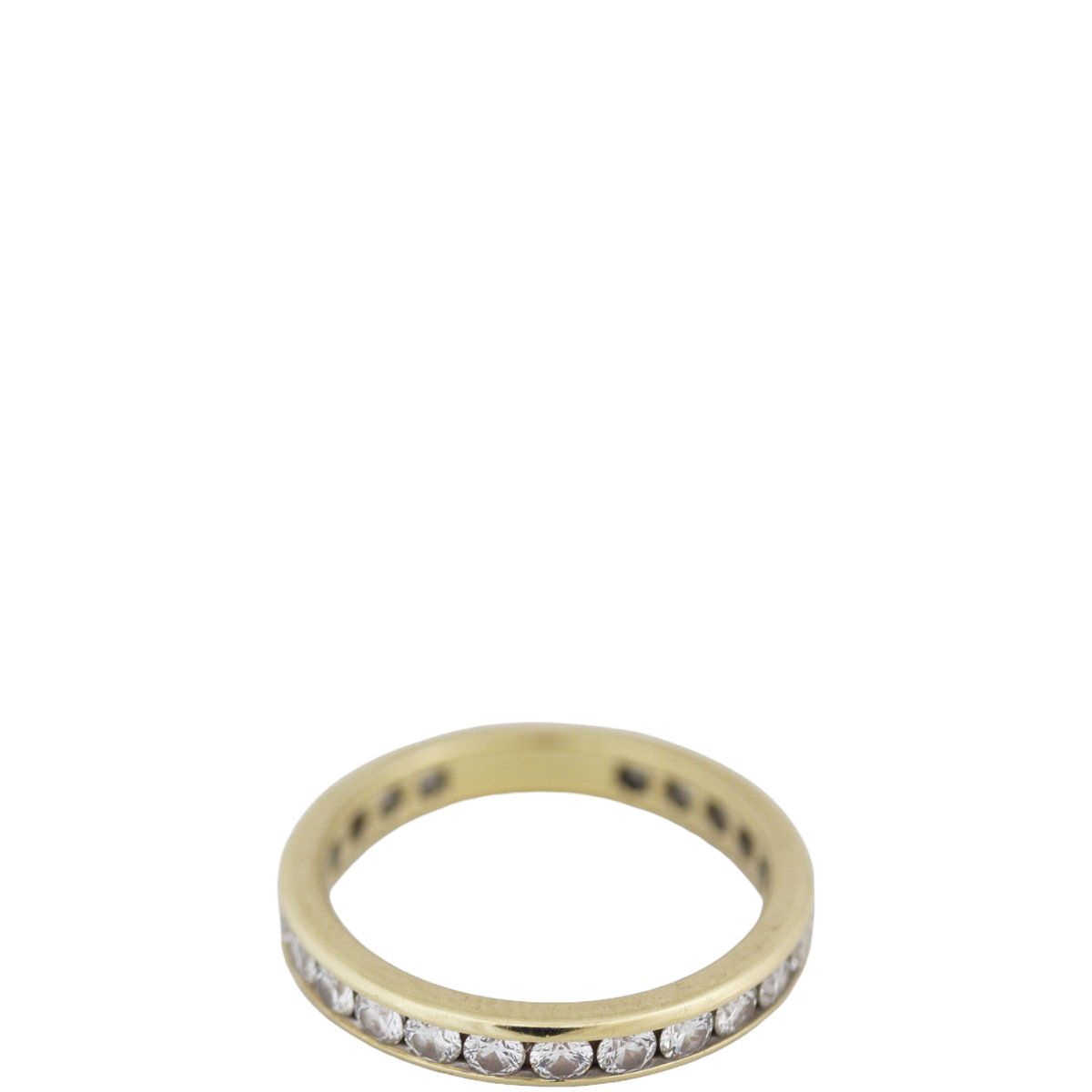Tiffany Co. Tiffany Setting Full Circle Diamond 18k Yellow Gold Wedding Band