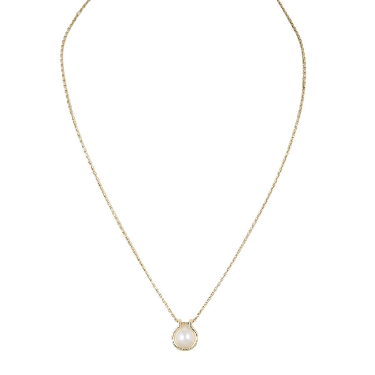 Tiffany Co HardWear South Sea Pearl Pendant 18k Yellow Gold Necklace