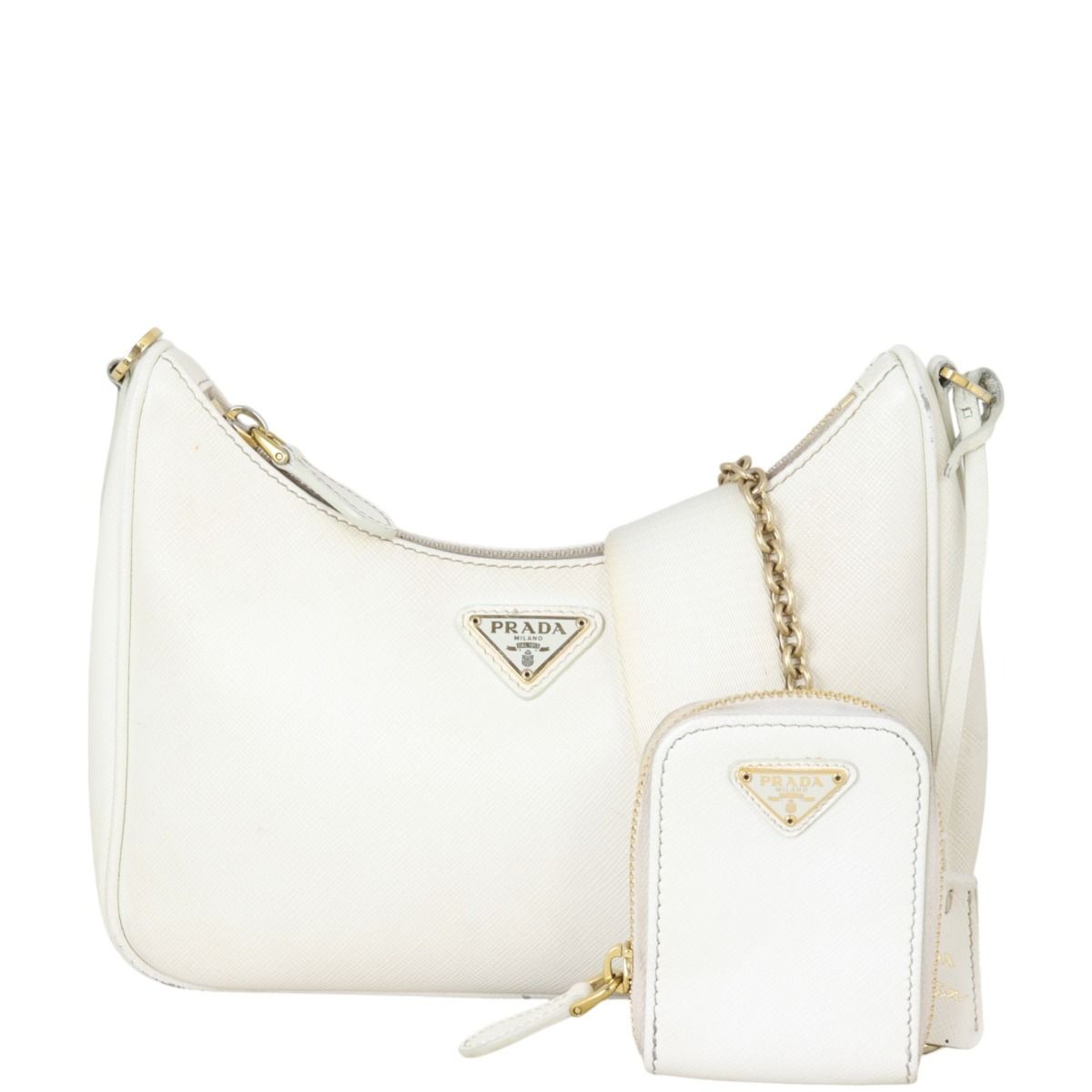 Prada gold chain shoulder bag sale