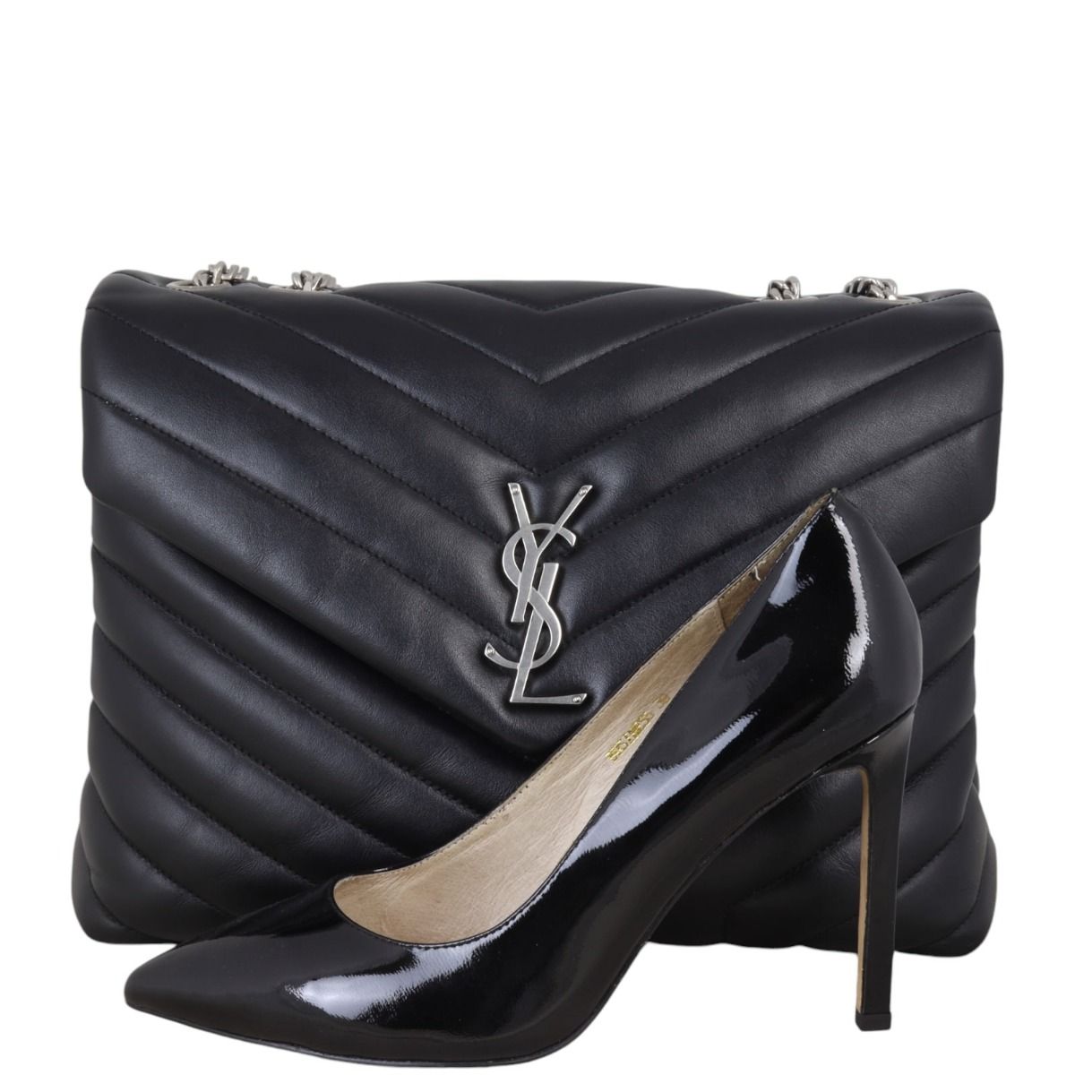 Ysl medium loulou black on sale