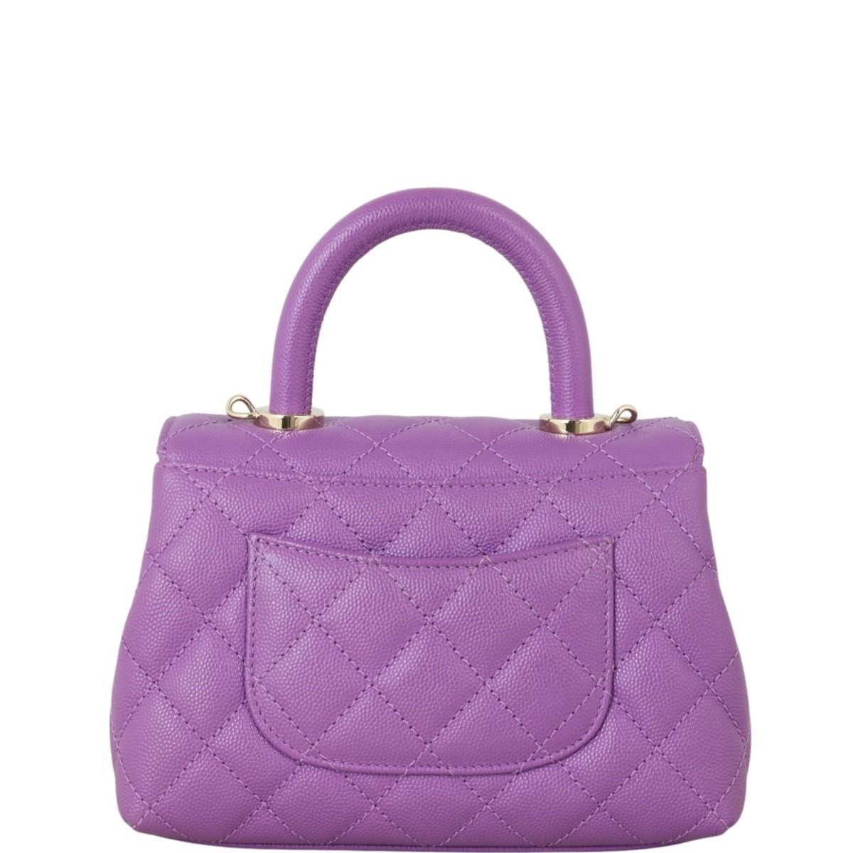 Chanel coco handle purple sale