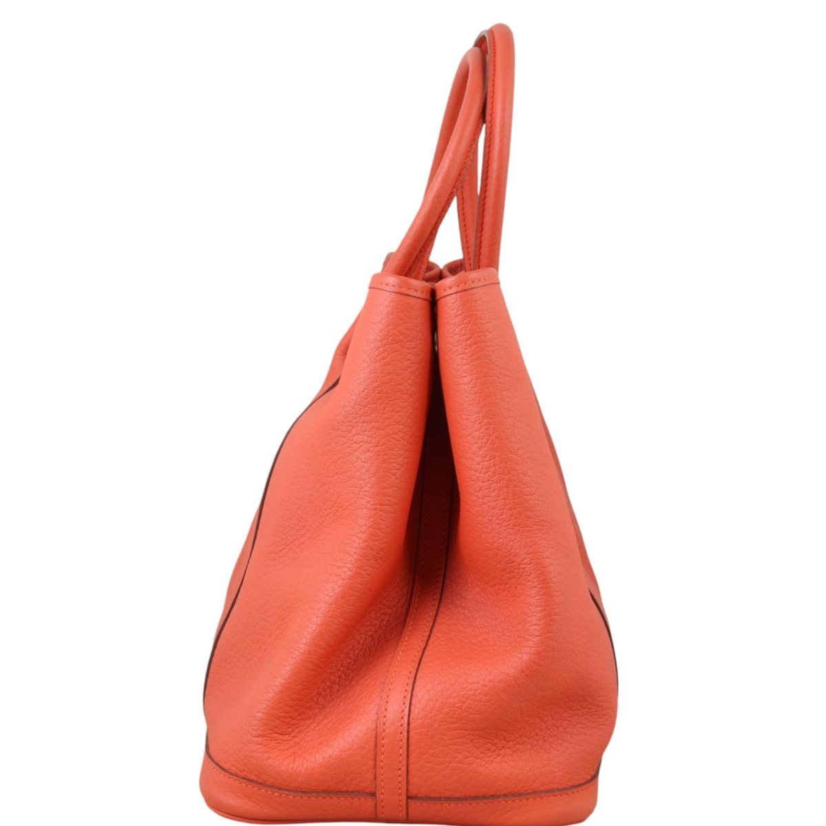 すぐお届け 国内発送 HERMES Garden party 30 Orange Negonda Hermes Orange Negonda Leather Garden Party MM Tote Bag