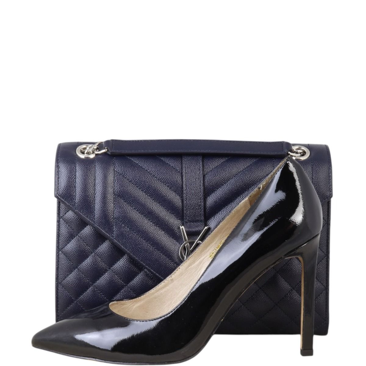 Saint laurent envelope quilted leather shoulder bag cheap