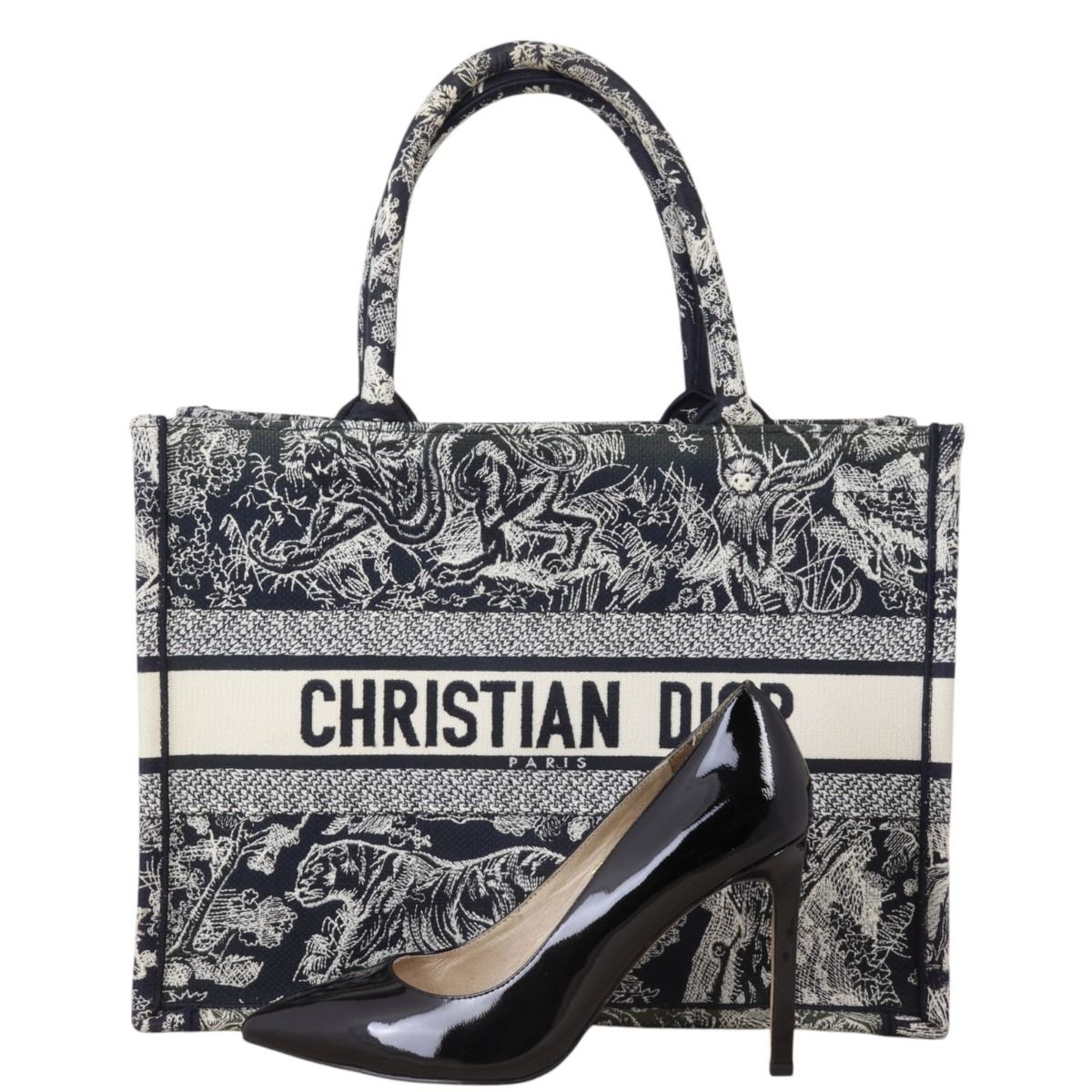 [DIOR]★A+★M0565ORLP_M928  Toile de Jouy Reverse Medium Lady D-Lite Bag Blue Toile de Jouy Reverse Embroidery