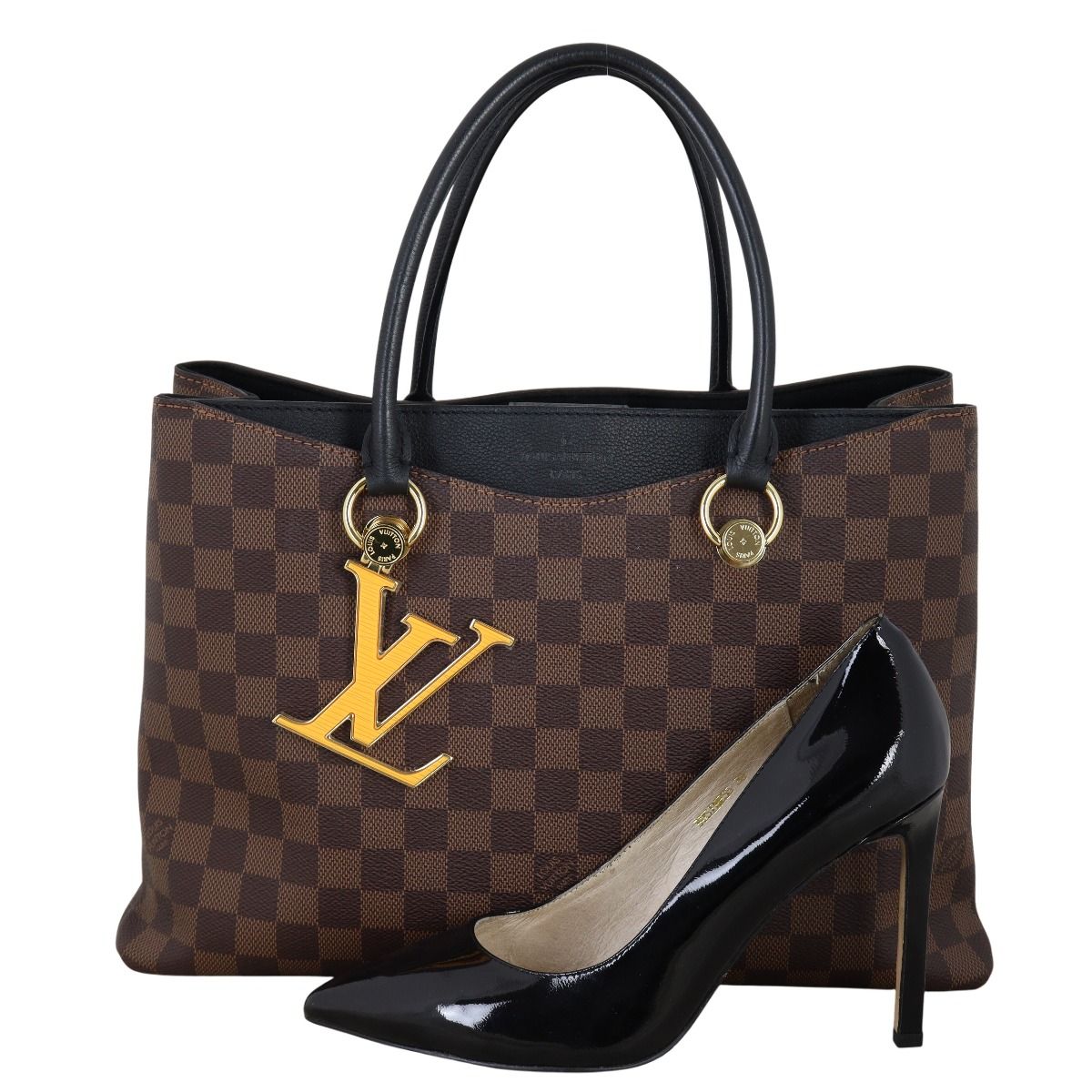 【希少】 LOUIS VUITTON Damier Ebene Riverside ハンドバッグ Louis Vuitton LV Riverside Damier Ebene