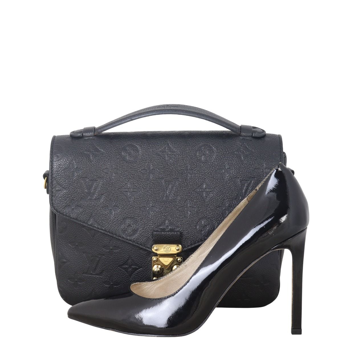 【国内発送】POCHETTE METIS Monogram Empreinte Leatherセール Louis Vuitton Black Monogram Empreinte Leather Pochette