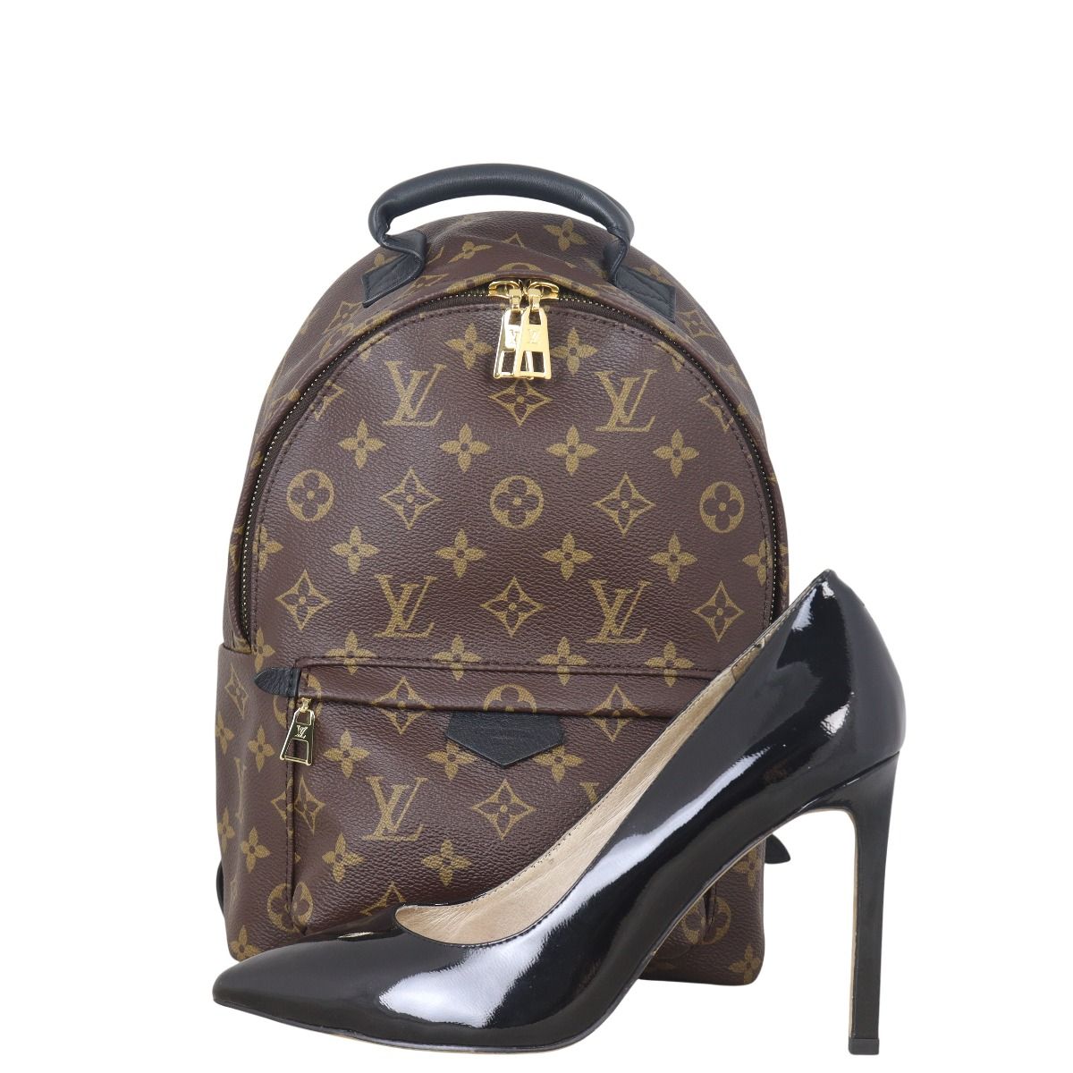 LOUIS VUITTON Palm Springs PM Monogram Black Leather