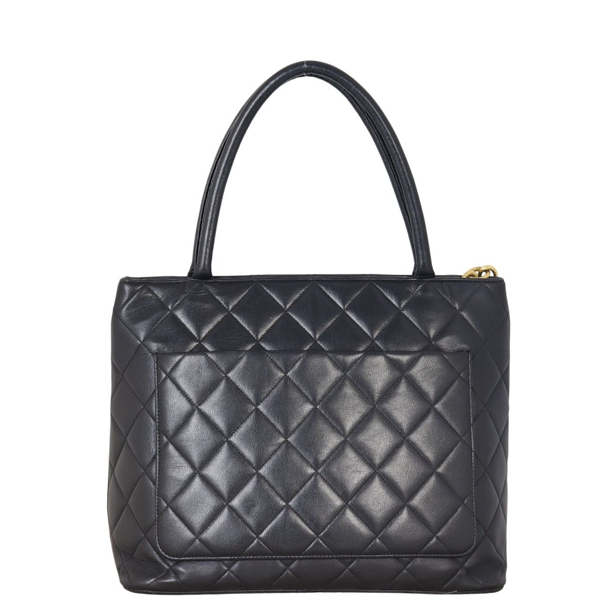 【CHANEL】シャネル メダリオントート ★Medallion Tote★中古 Chanel Medallion Tote Quilted Caviar Black With Silver