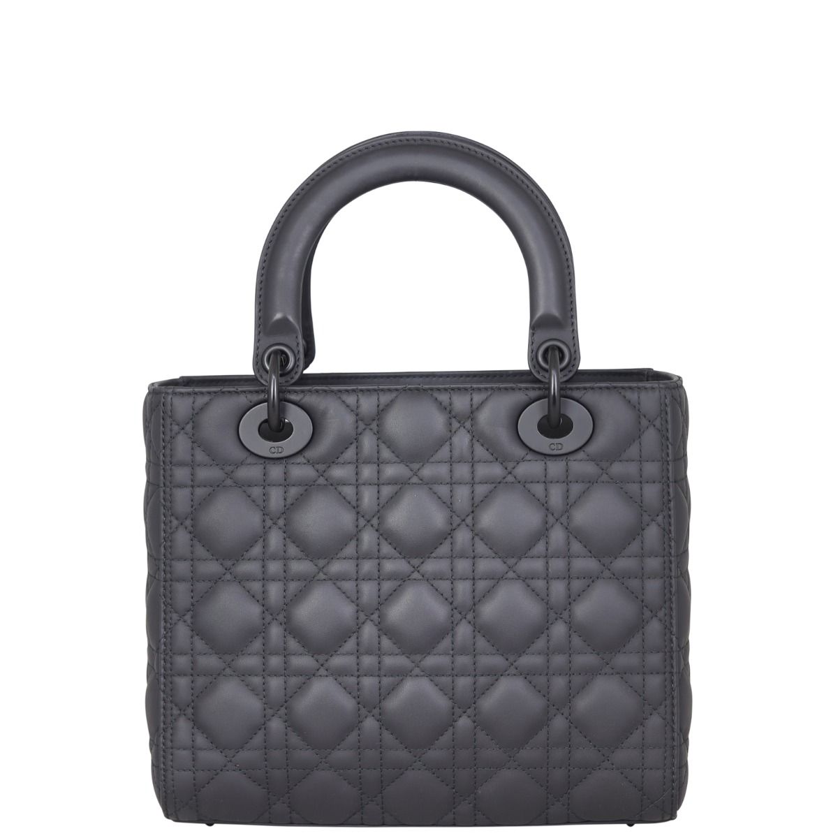 Lady dior black medium discount