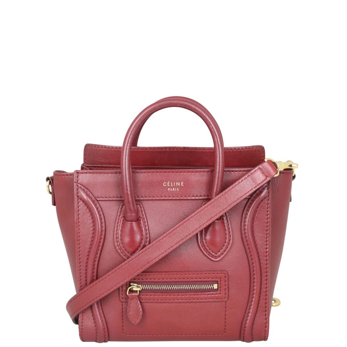 Celine nano luggage strap too long sales