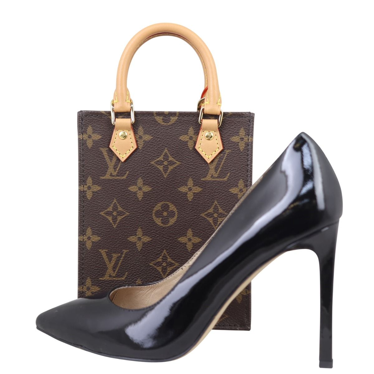 Shop Louis Vuitton PETIT SAC PLAT Monogram 2WAY Plain Leather Elegant Style  Crossbody Logo (M81416) by なおたきよた