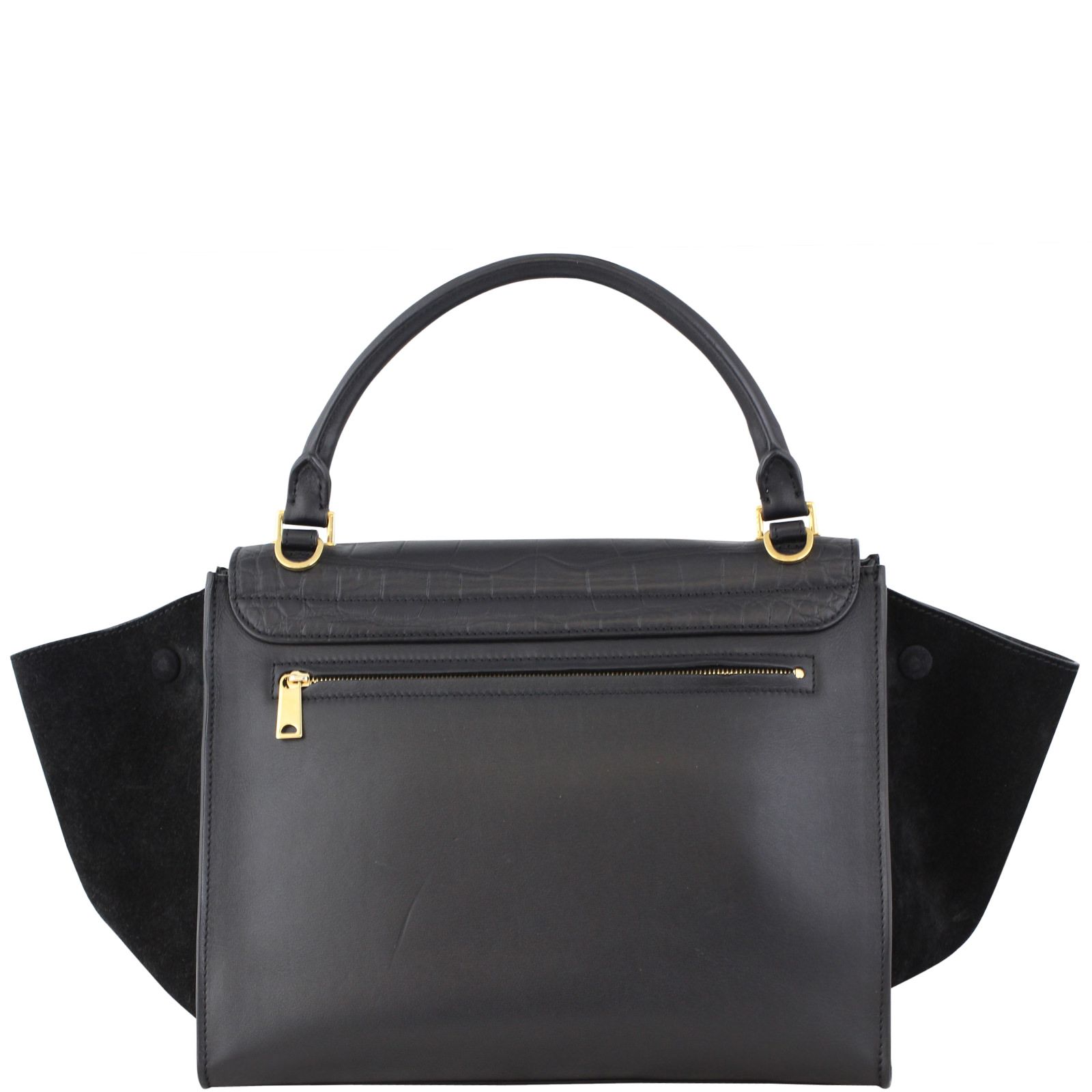 Celine Medium Trapeze Crocodile Embossed