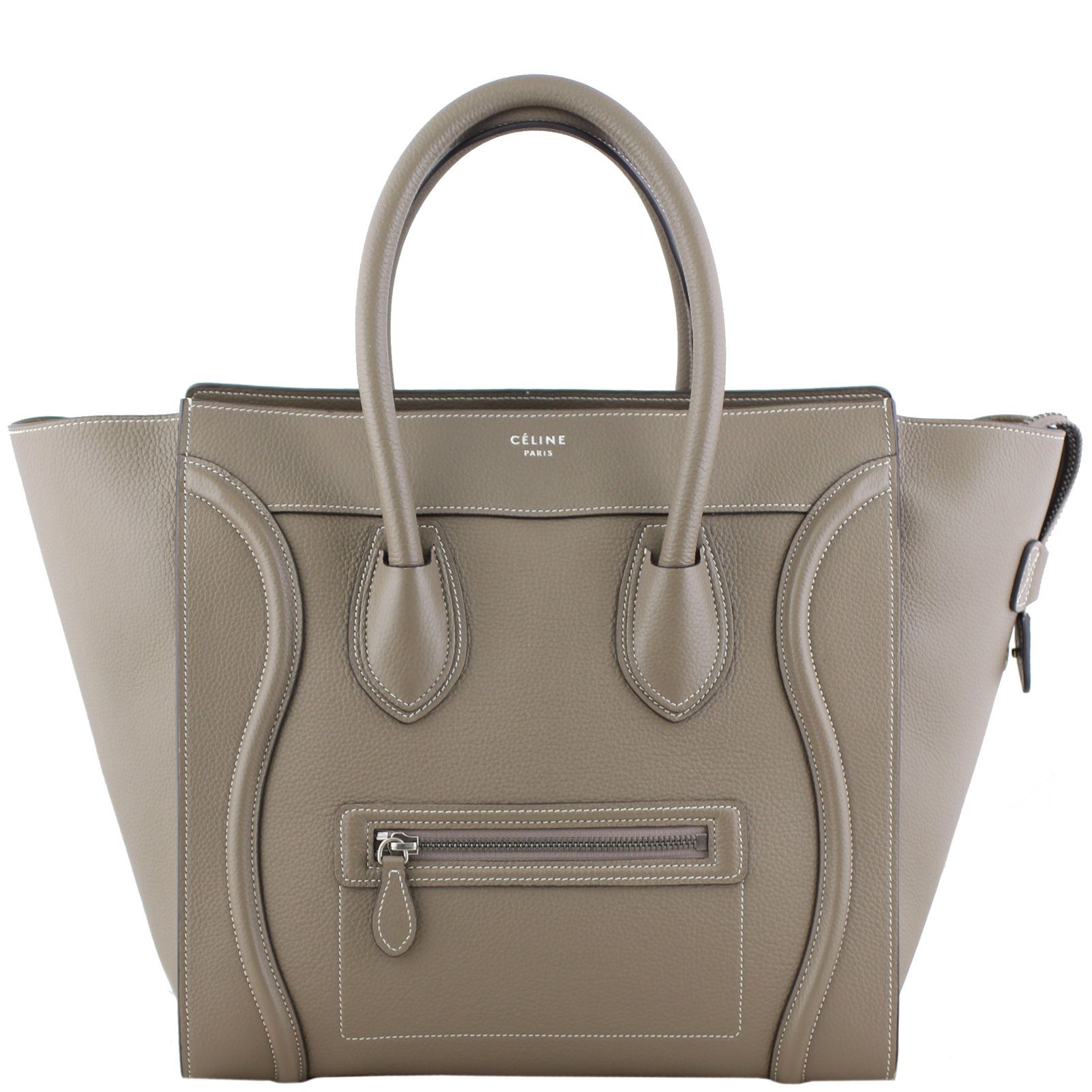 【CELINE】Celine mini luggage★グレージュ【ランク:Ａ】 celine_mini_luggage_tote_front