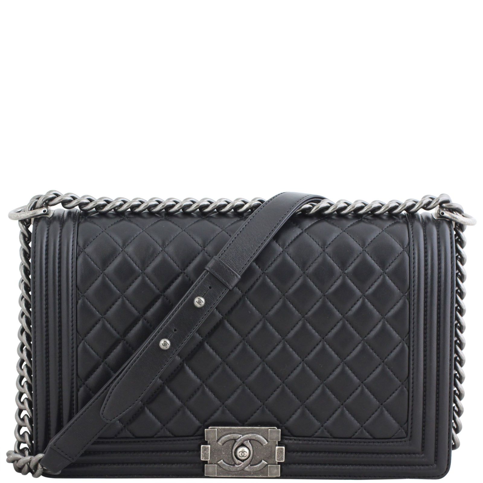 Lambskin chanel boy bag sales
