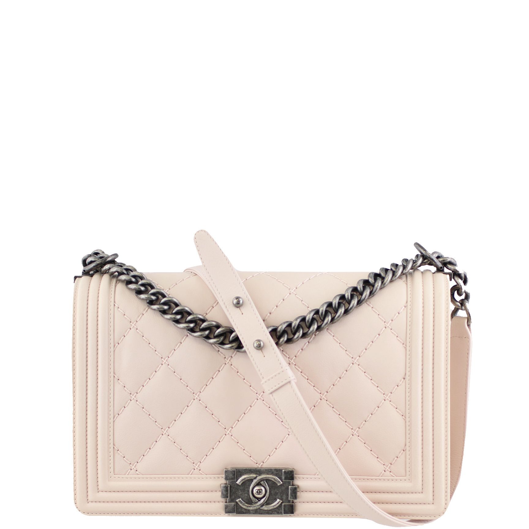 Baby pink chanel boy bag store