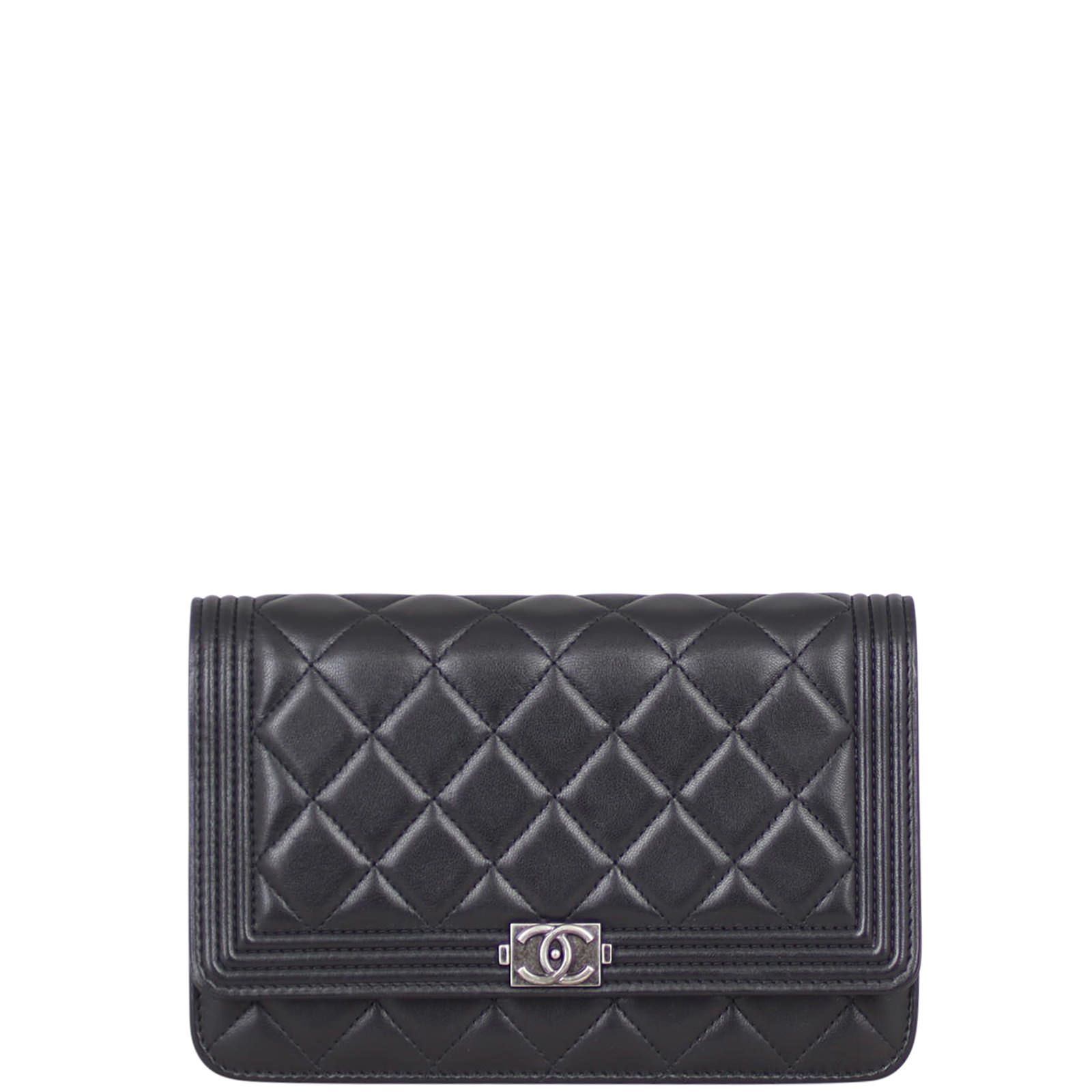 Chanel Boy Wallet on Chain | Silver Hardware
