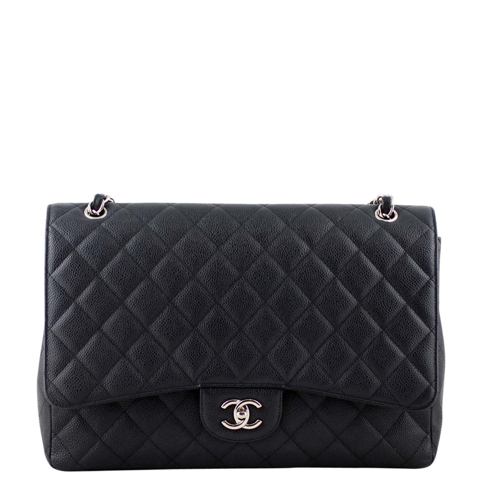 Chanel Classic Single Flap Maxi Black Caviar 13 Series