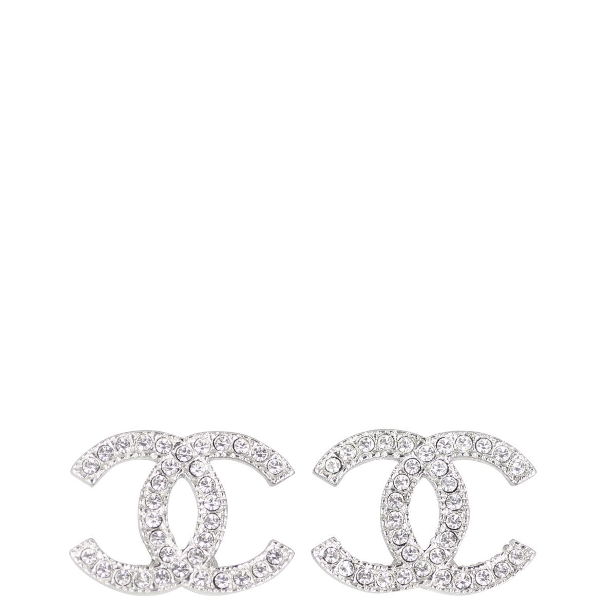 Silver cc earrings discount