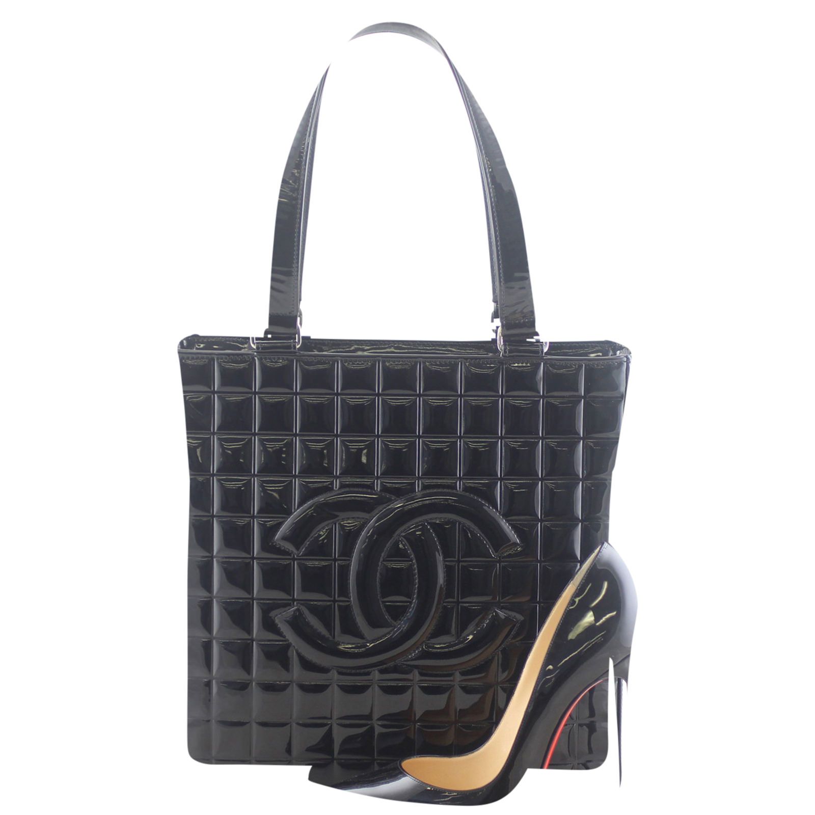 Chanel chocolate bar tote clearance