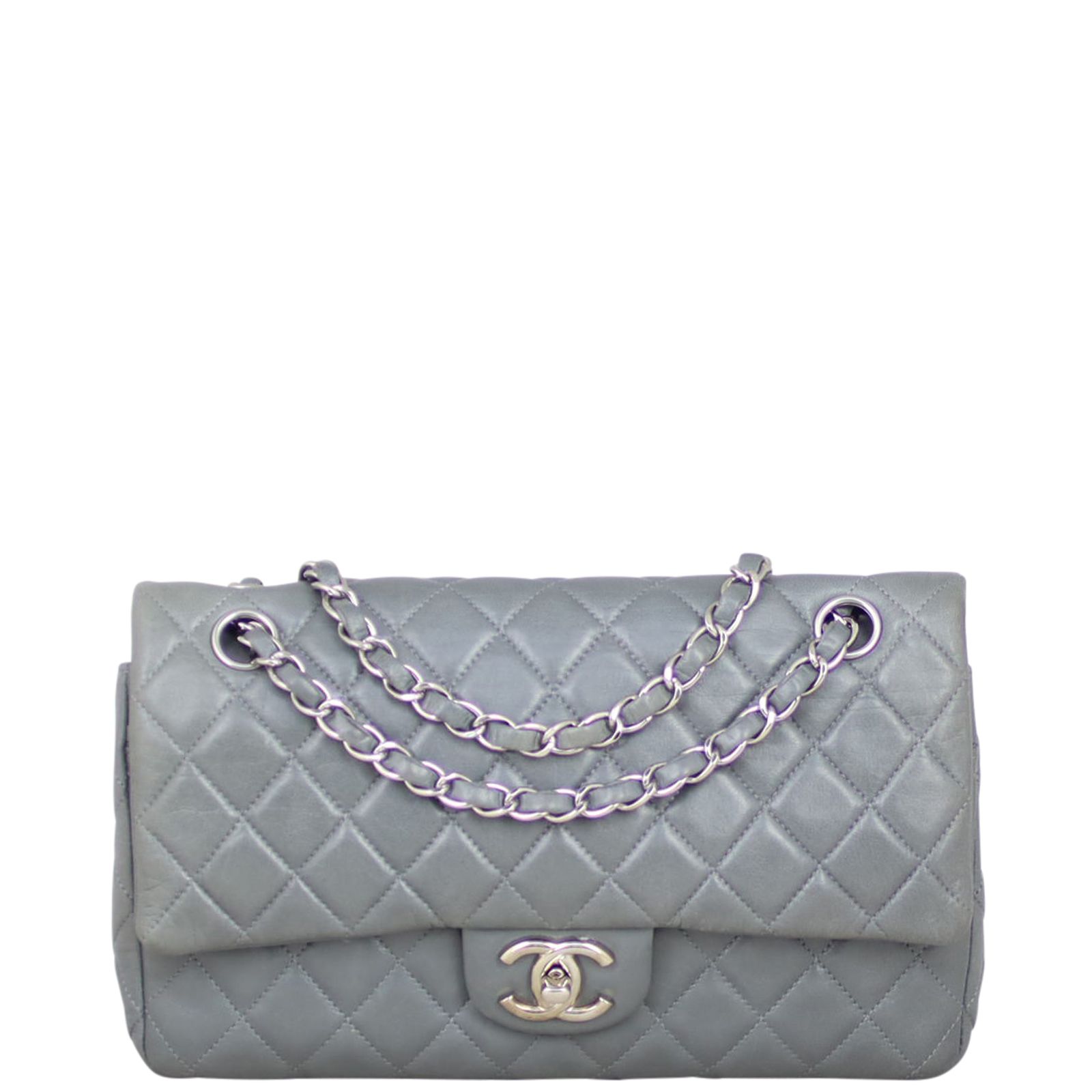 Chanel Classic Double Flap Medium Grey