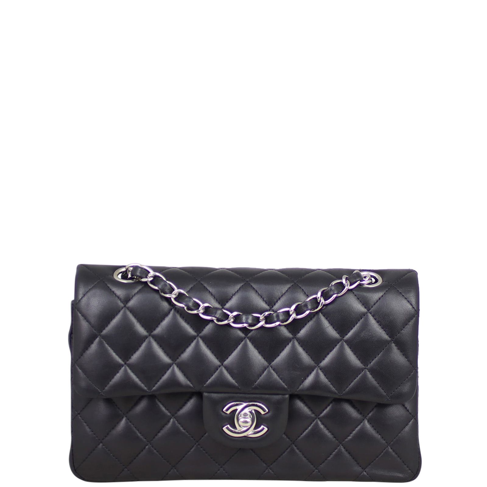 Chanel classic flap small silver hardware cheap