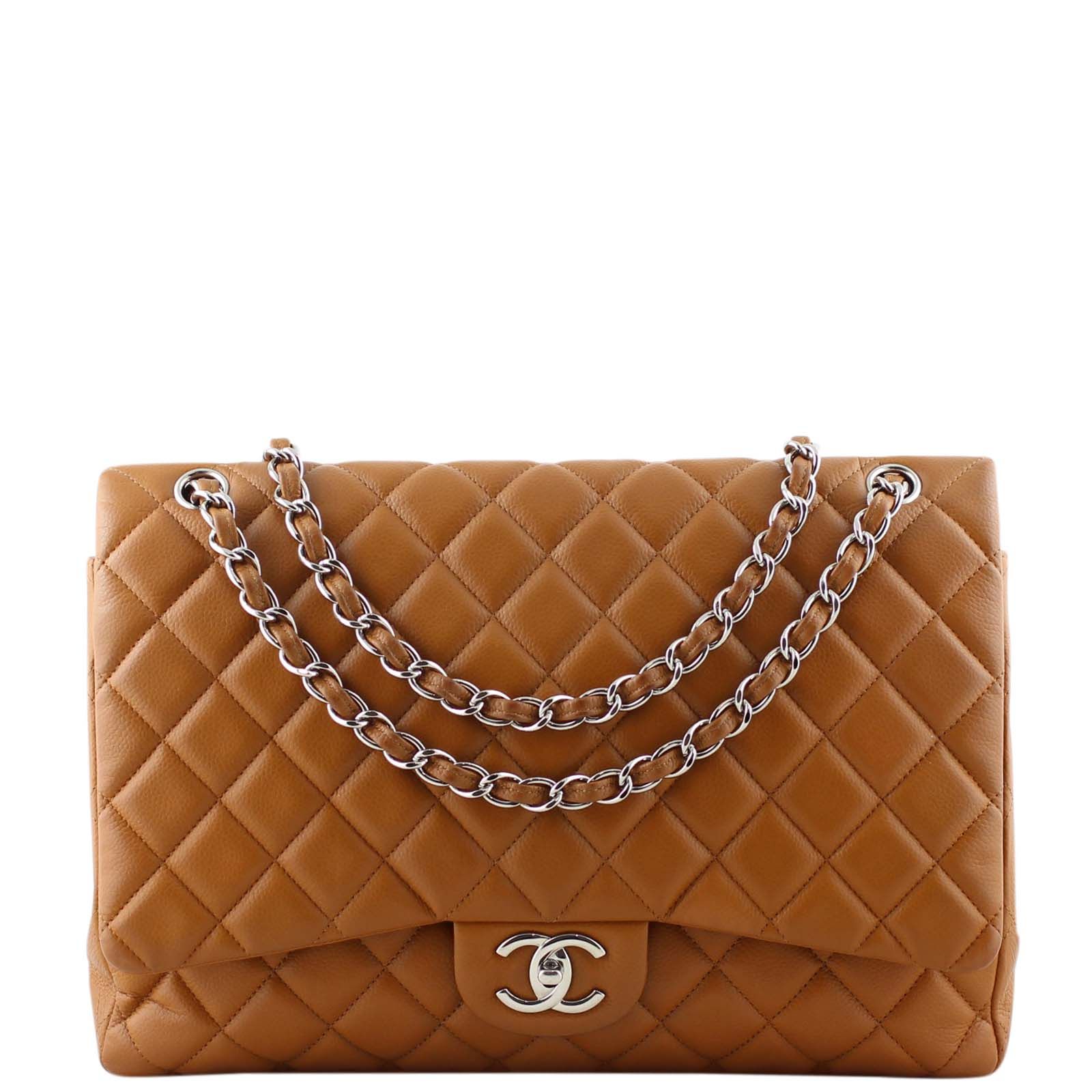 Chanel Classic Double Flap Maxi Tan