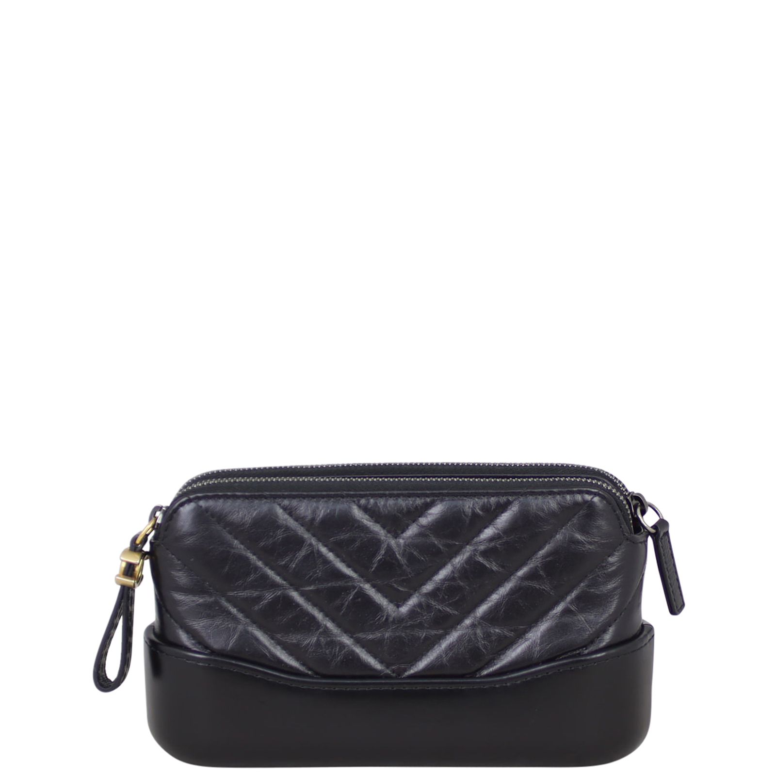 正規店買付【CHANEL】Clutch with chain Chanel Micro Trendy CC Clutch With Chain Black Leather