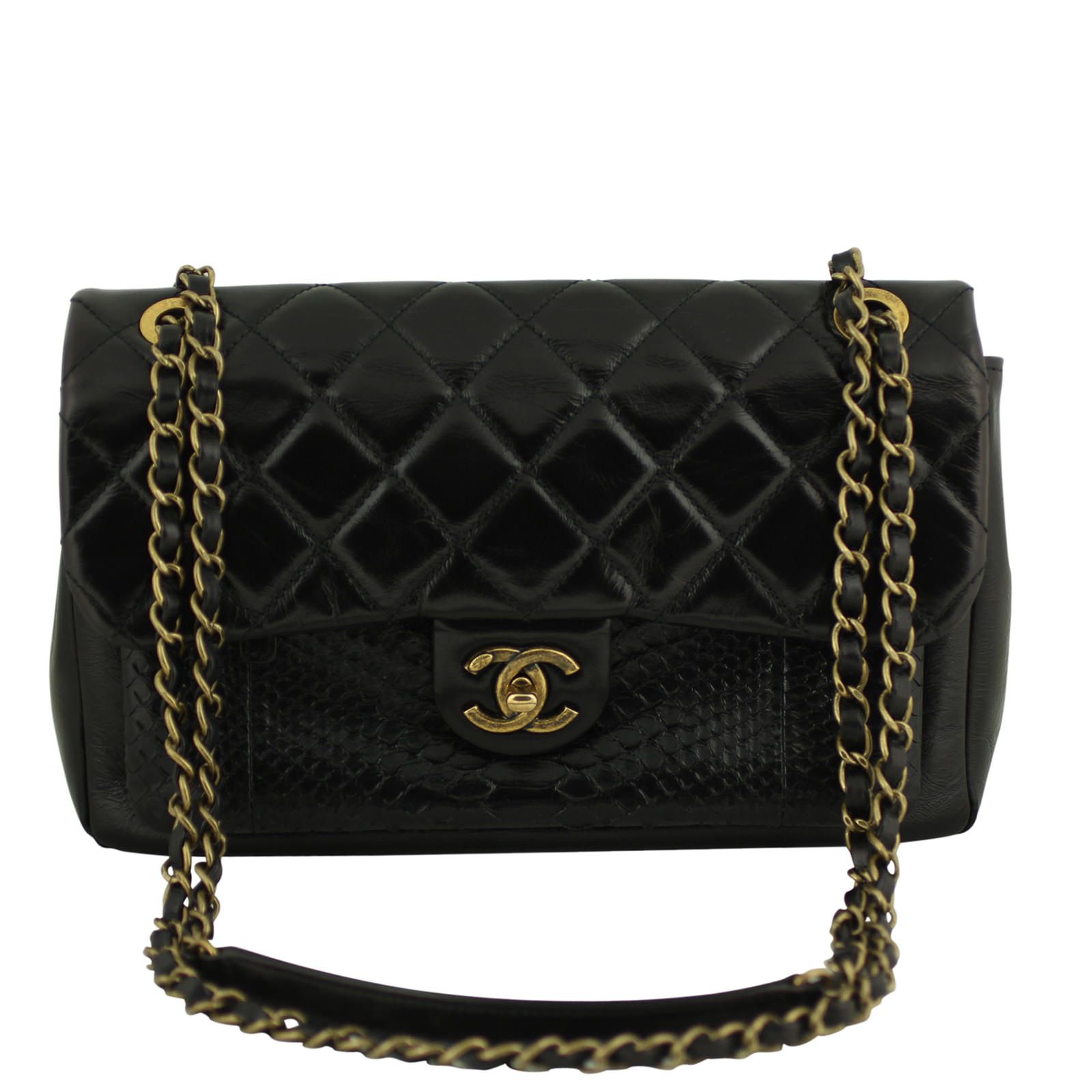 Chanel python flap cheap