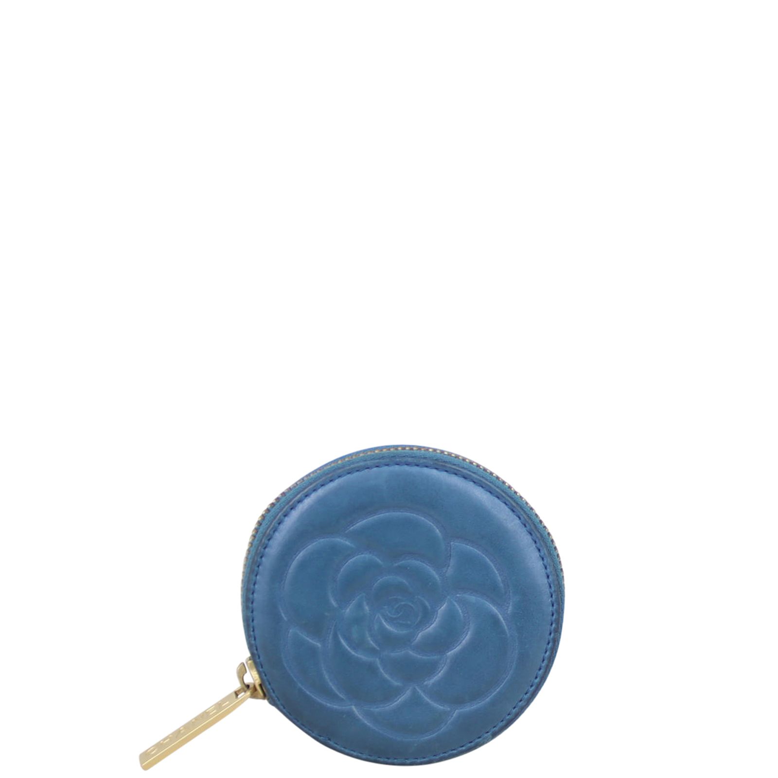 Chanel Round Camellia Coin Purse