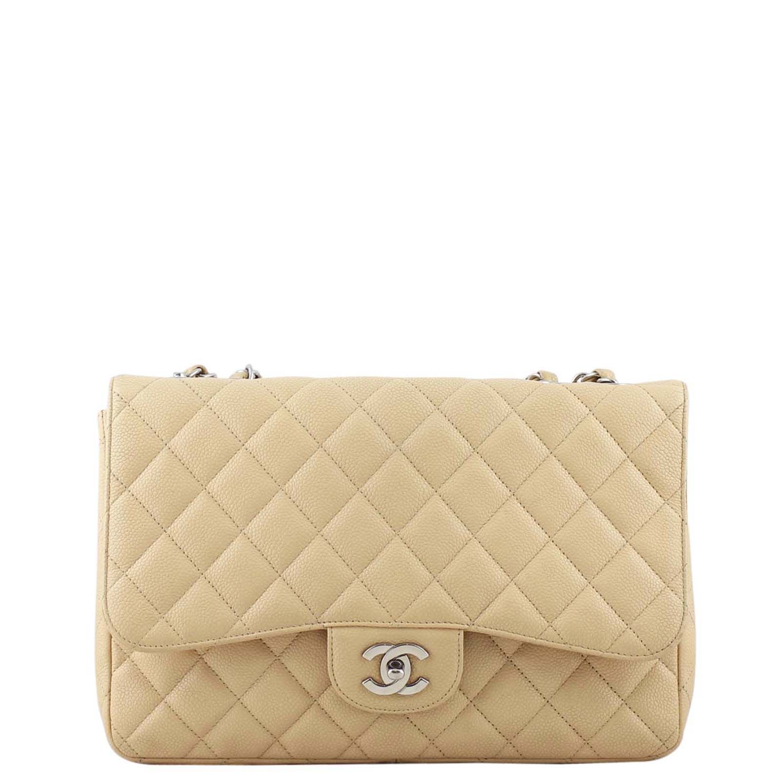 Chanel Classic Single Flap Jumbo Beige 12 Series