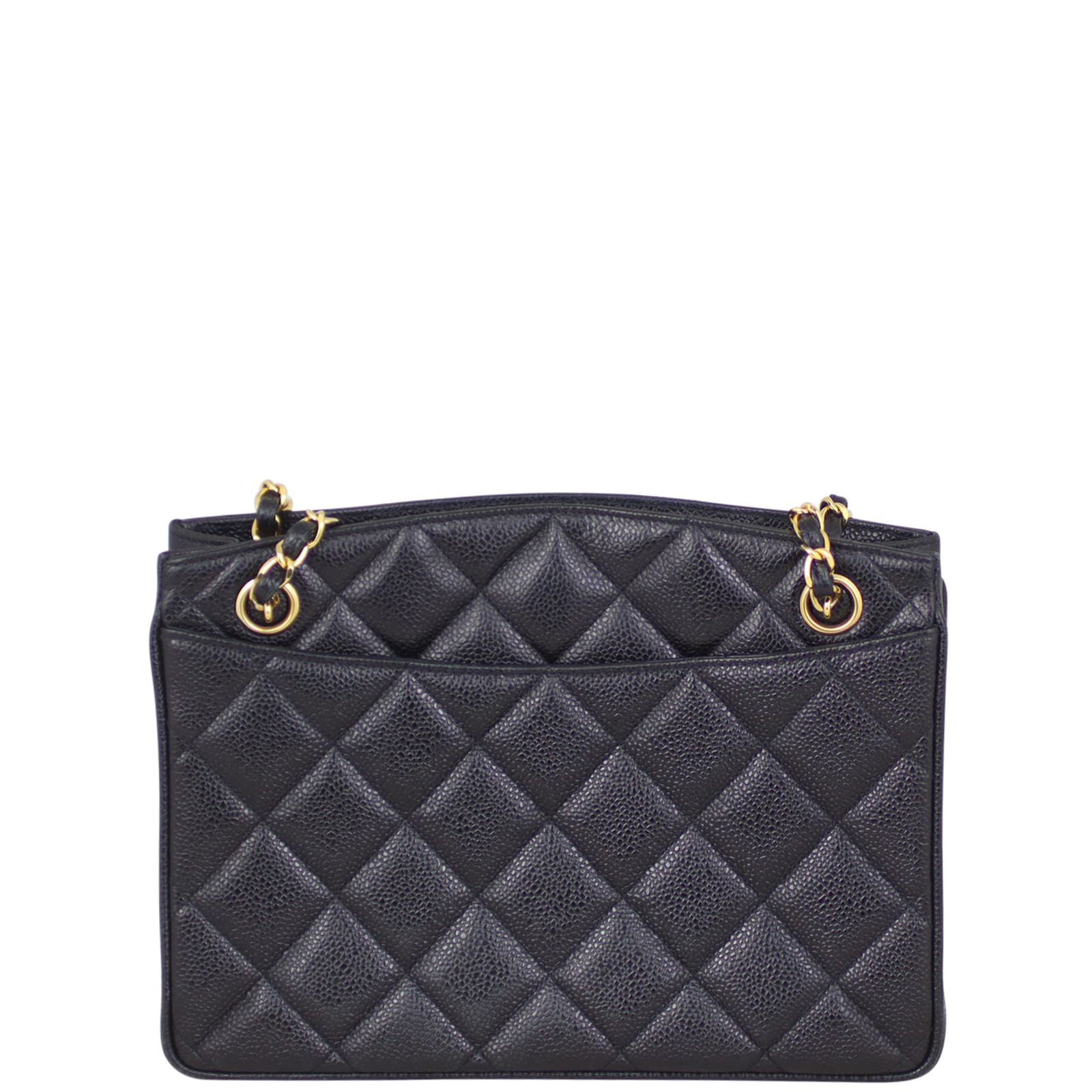 Chanel quilted caviar tote deals