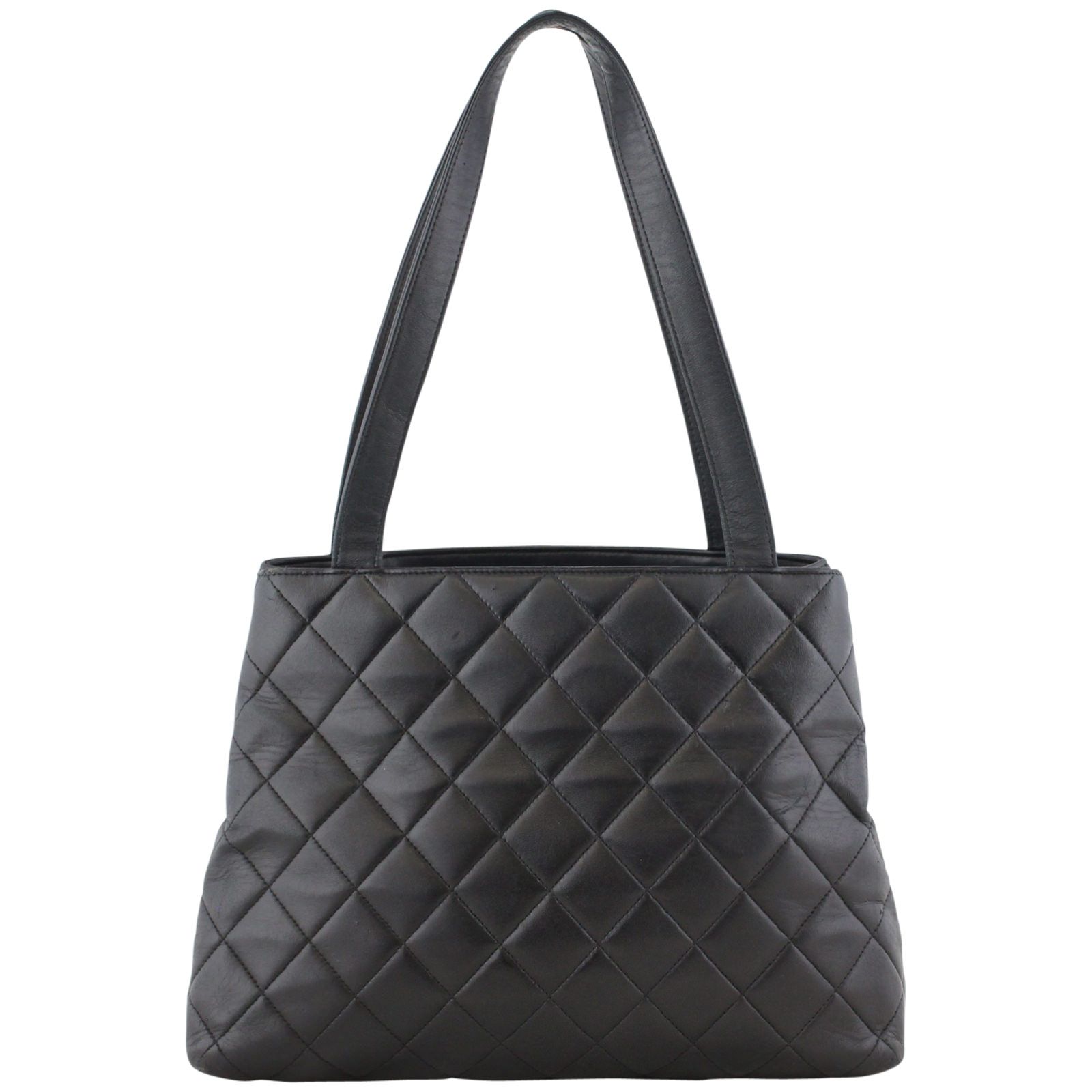 ショルダーバッグ・ポシェット × ヴィンテージ(中古) Chanel Caviar Tote and Shoulder Bag CHANEL Vintage Black Caviar Leather CC Zip Tote Shoulder Bag