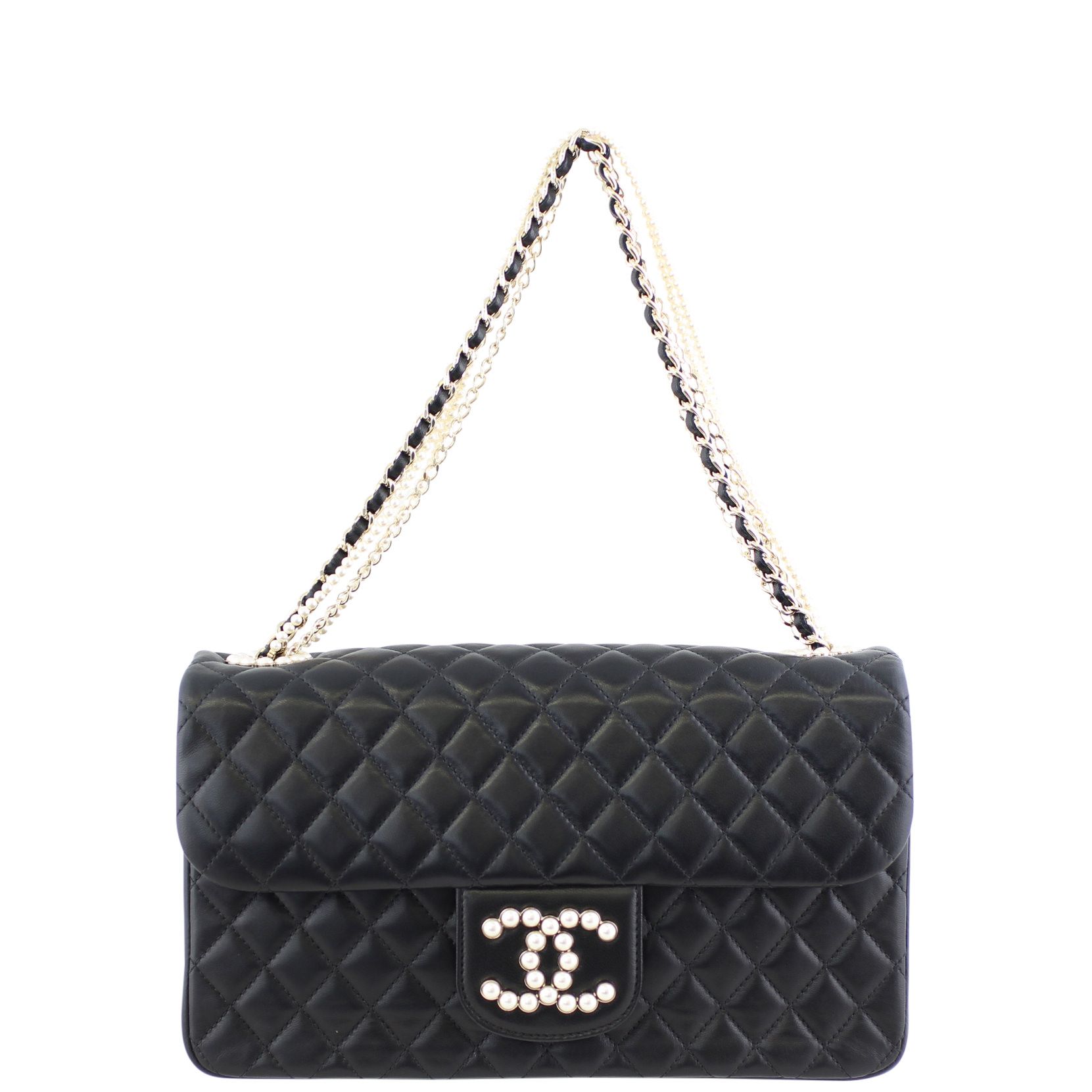 Chanel flap bag pearl deals