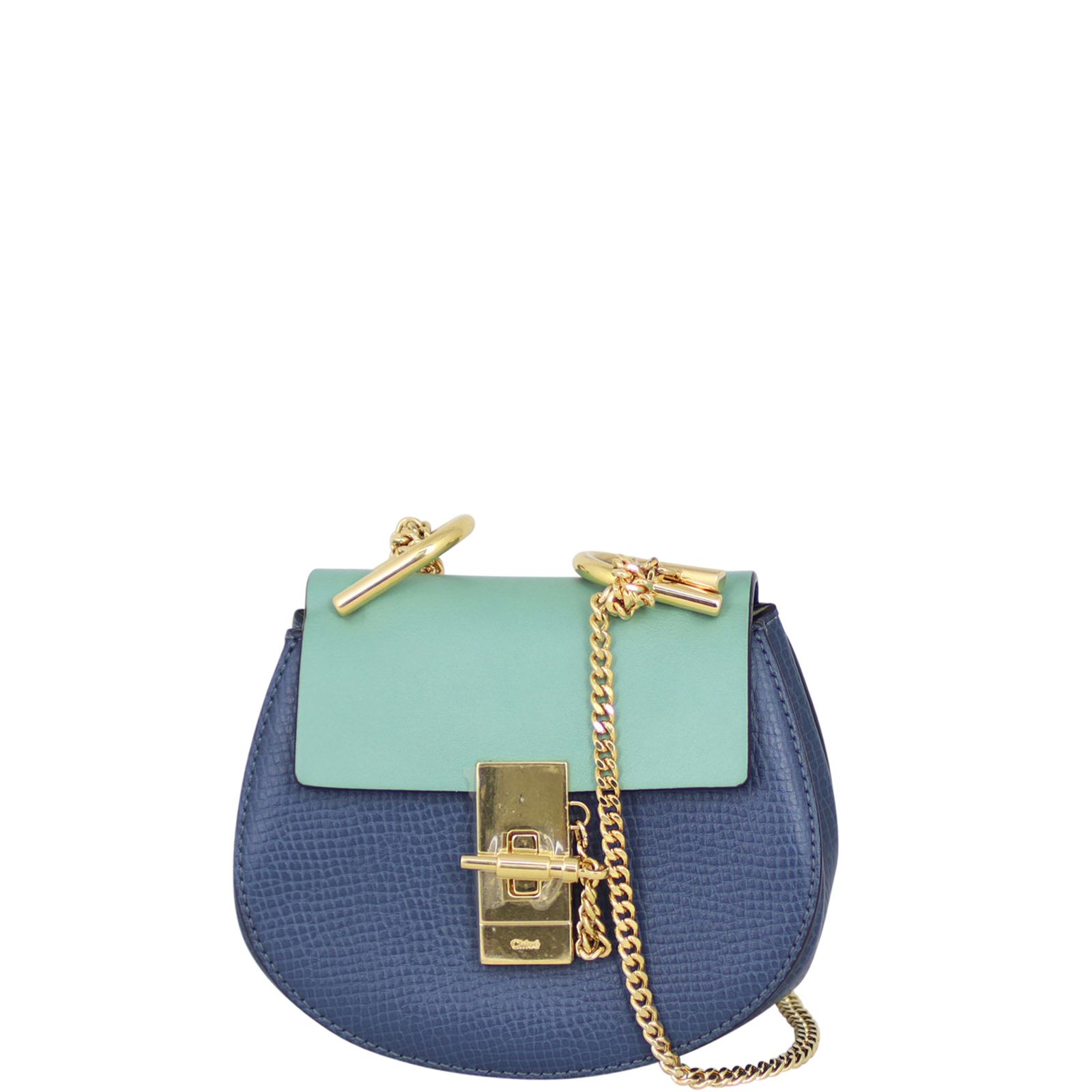Chloe nano leather drew crossbody top