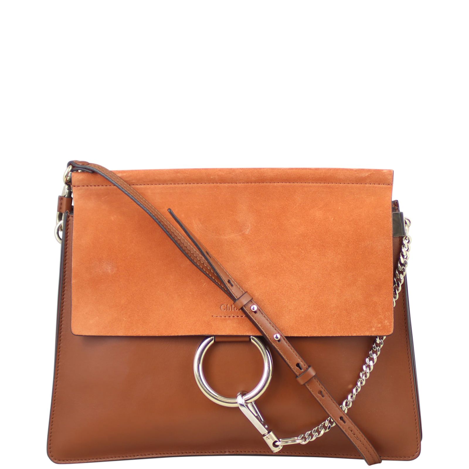 Chloé faye medium leather & suede shoulder bag sales