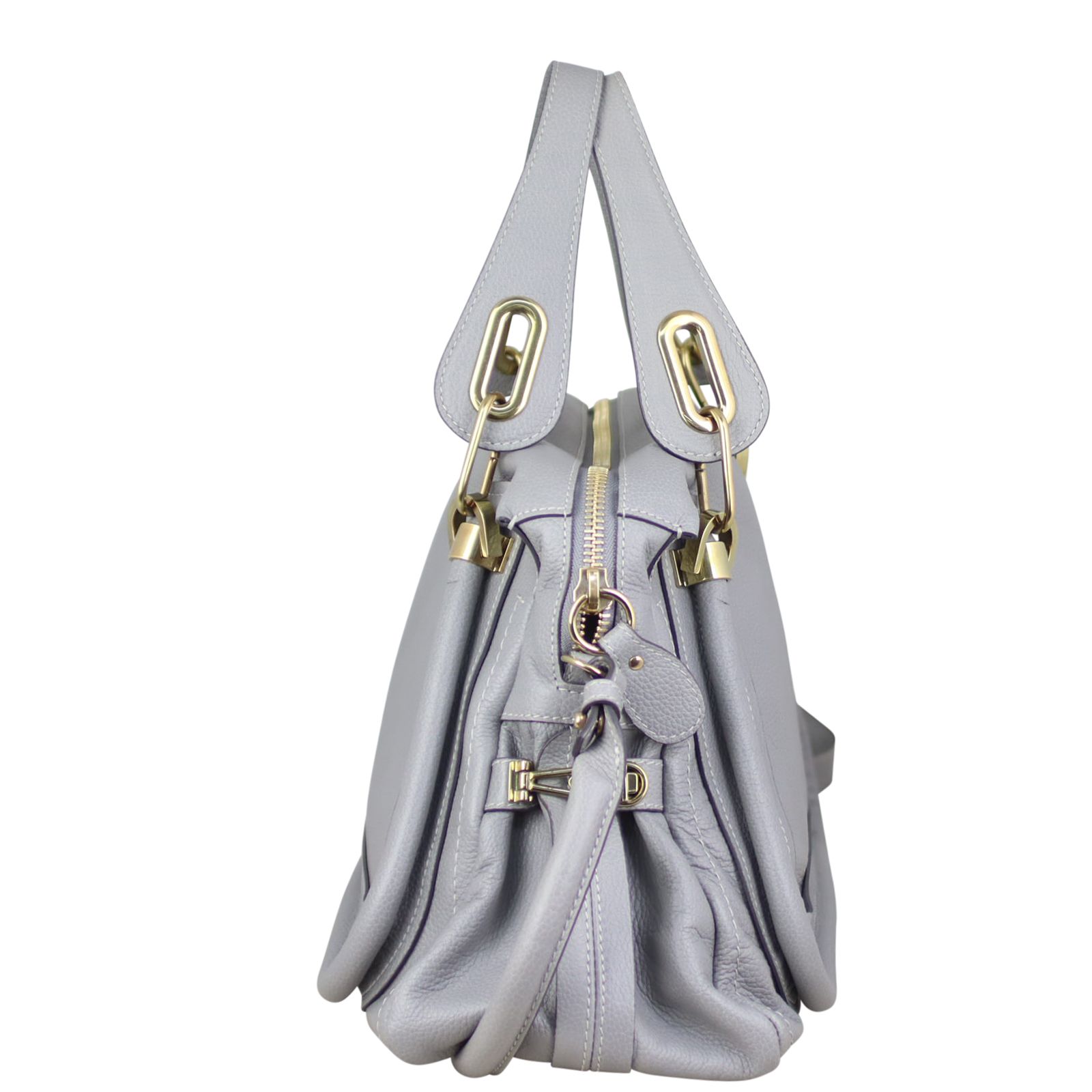 Chloe Dark Grey Leather Medium Paraty Shoulder Bag | eBay