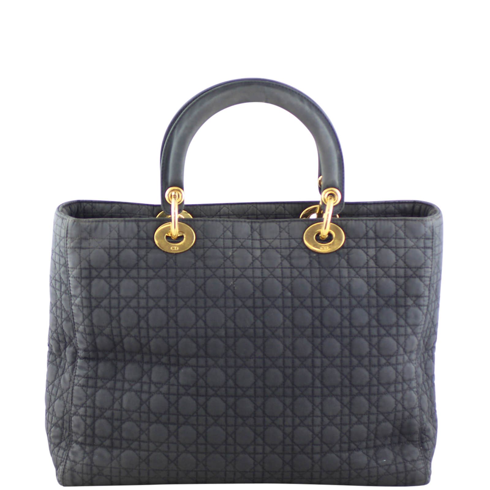 Dior Lady Dior Cannage Quilted Canvas Bag