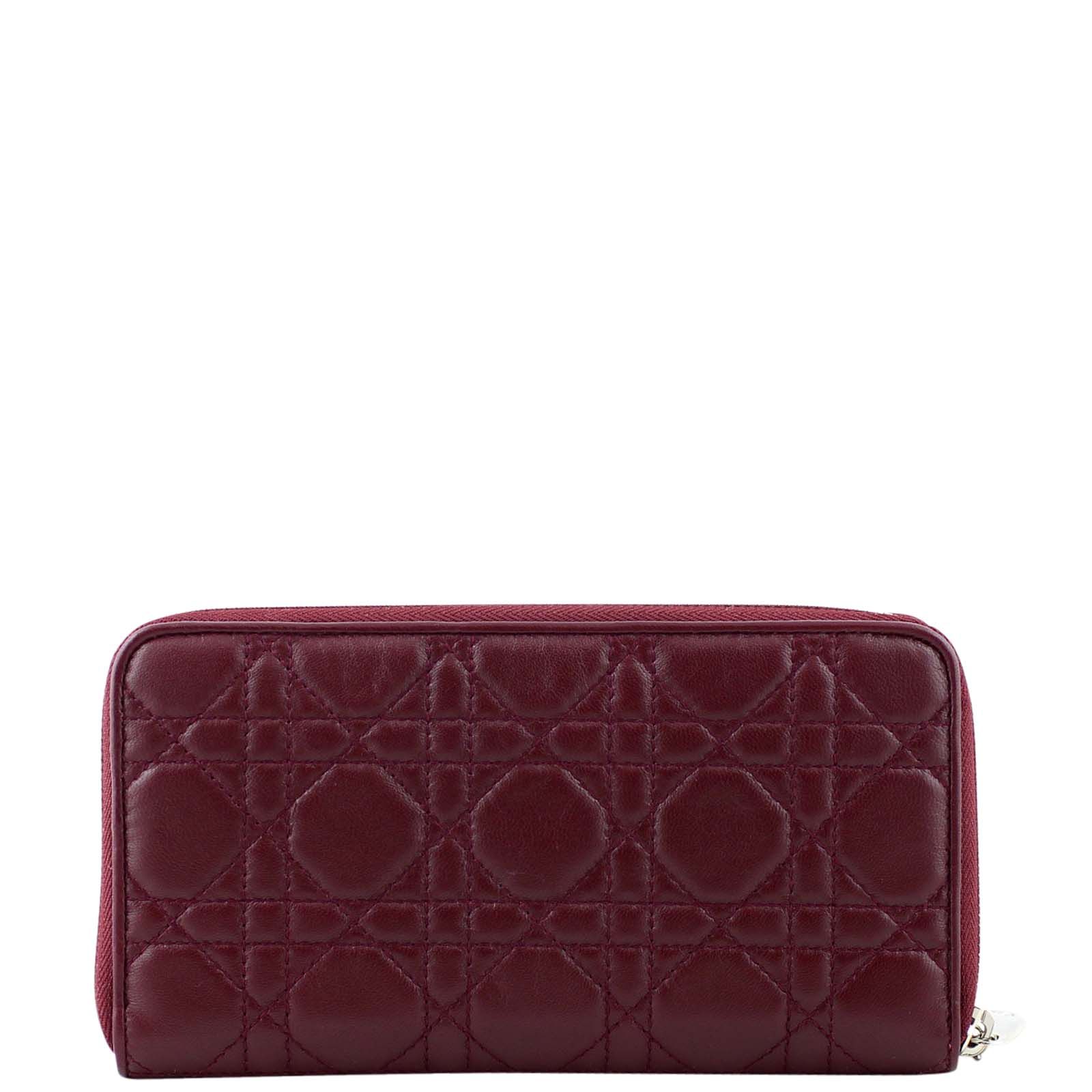 Lady Dior Voyager Cannage Wallet